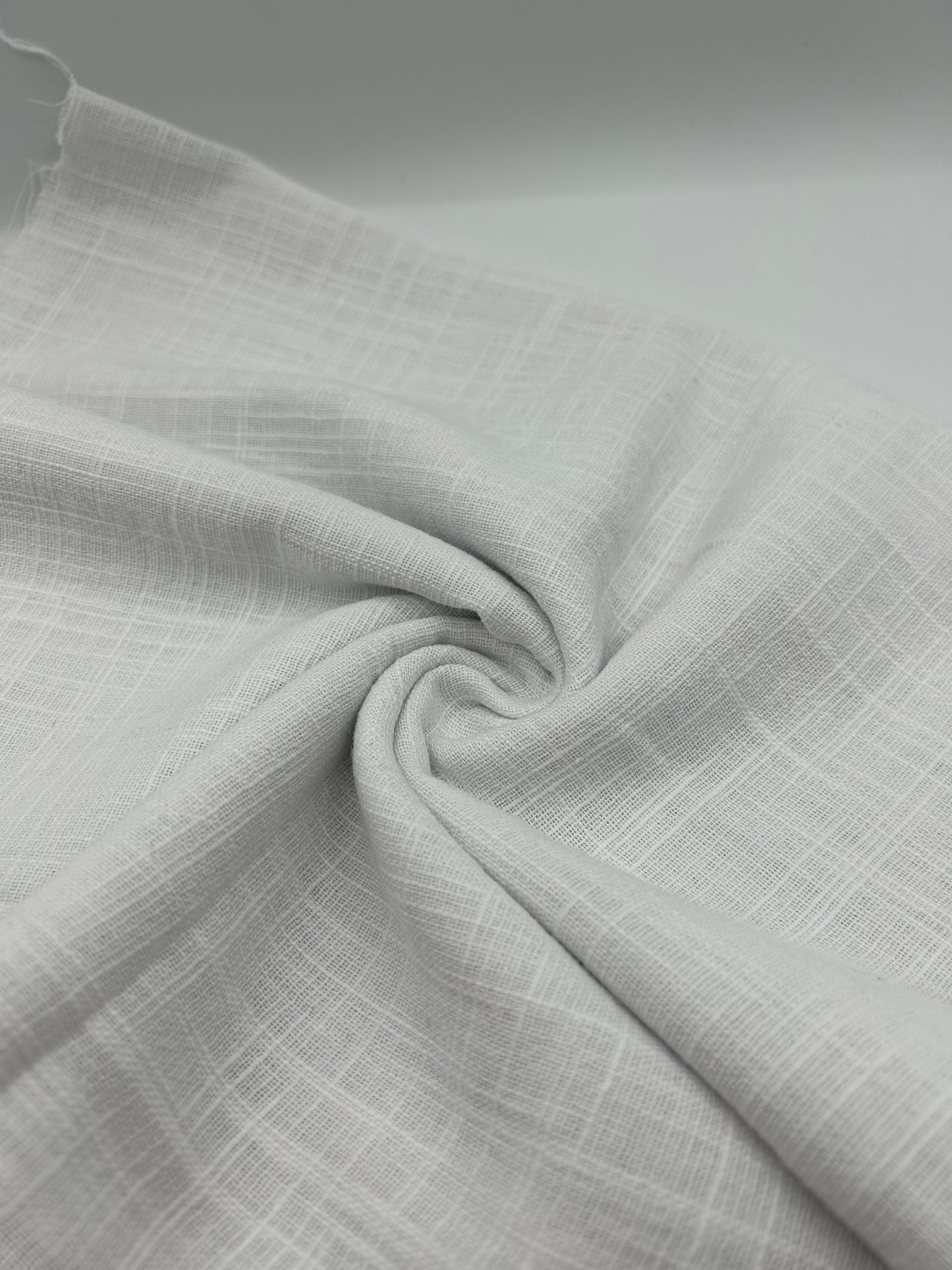 Pamuk Keten Kumaş - Beyaz