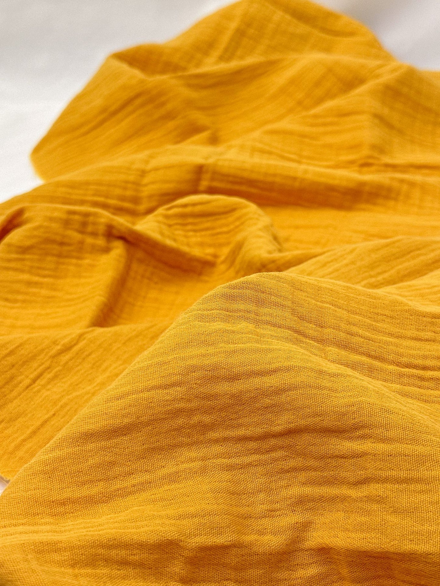 2 Katlı Müslin Kumaş - Hardal