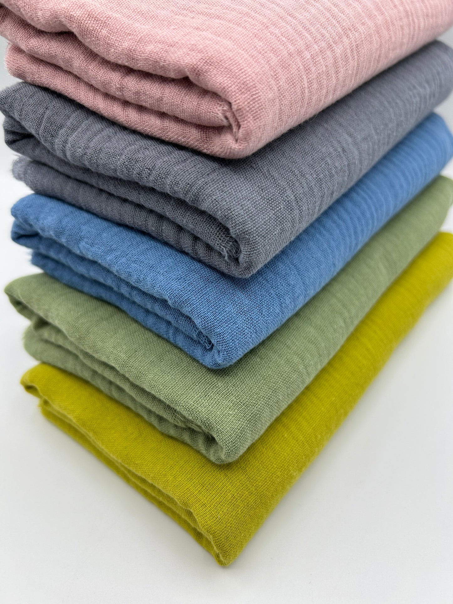 2 Katlı Müslin Kumaş - Çağla Yeşili