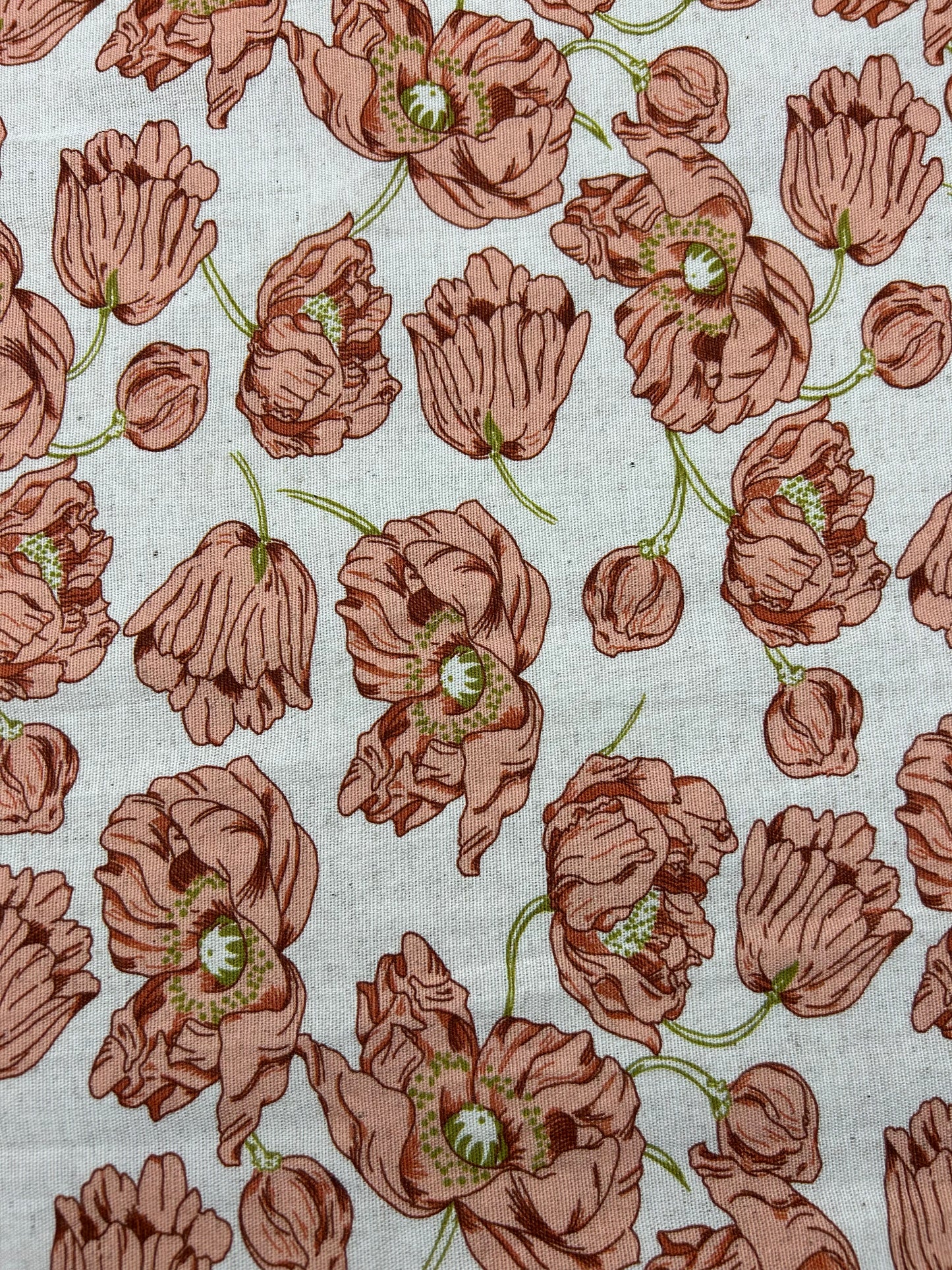 Pamuk Keten Kumaş- Desenli