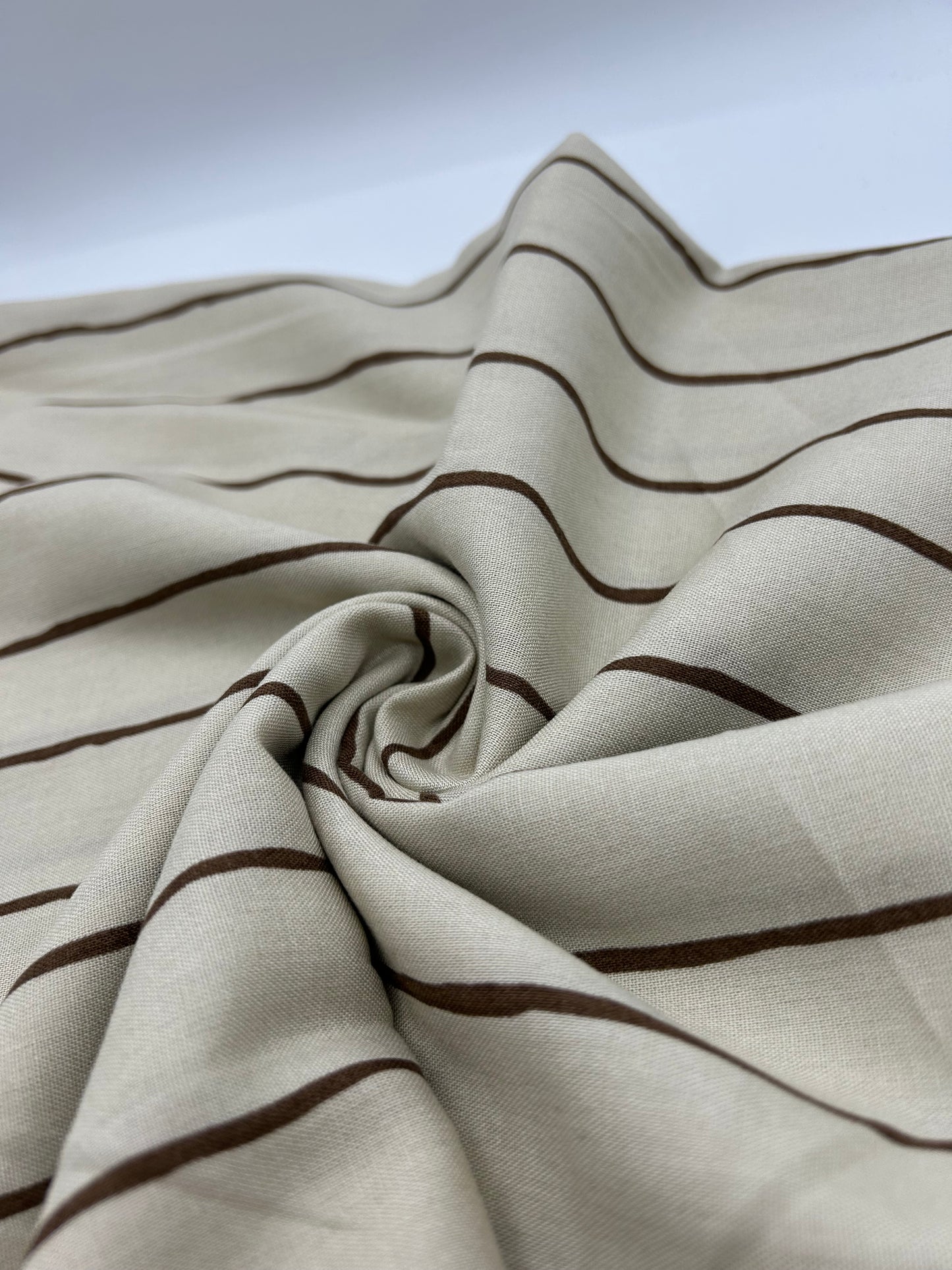 Viskon Keten Kumaş - Çizgili