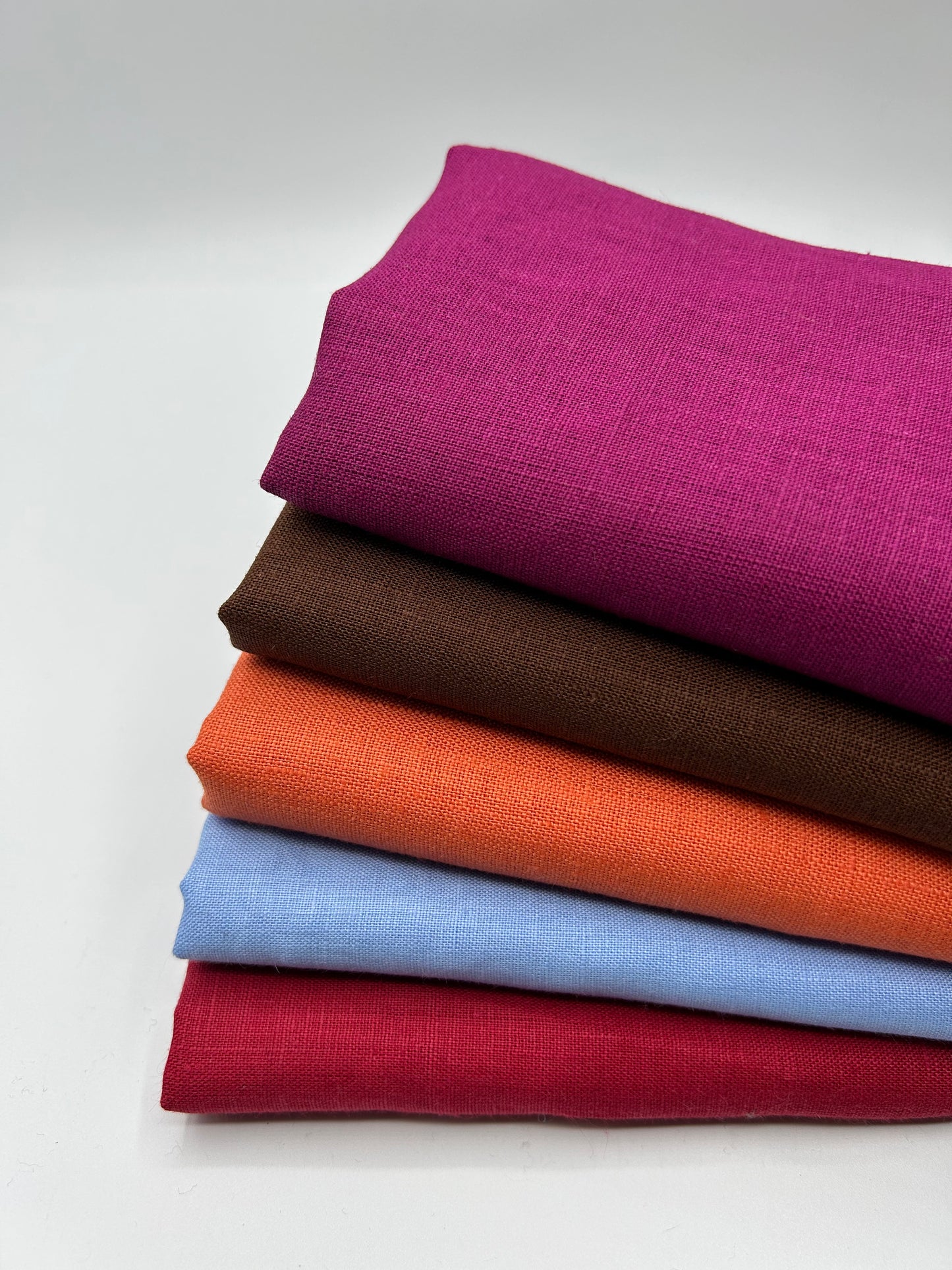 %100 Keten Kumaş – Mavi