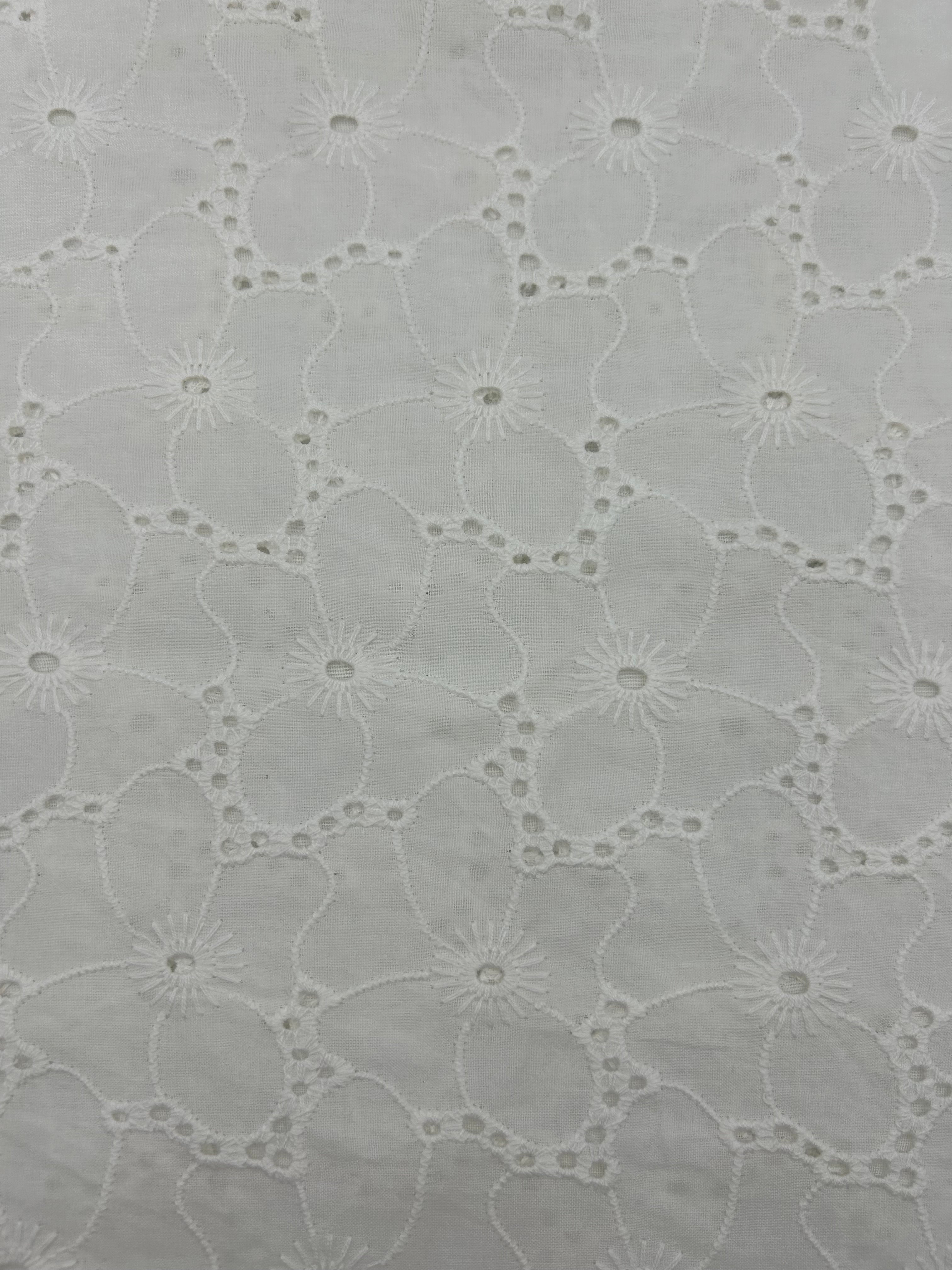 %100 Pamuk Brode Fisto - Ekru