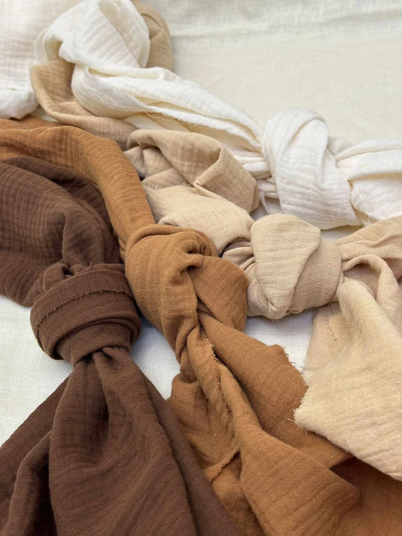 2 Katlı Müslin Kumaş - Camel