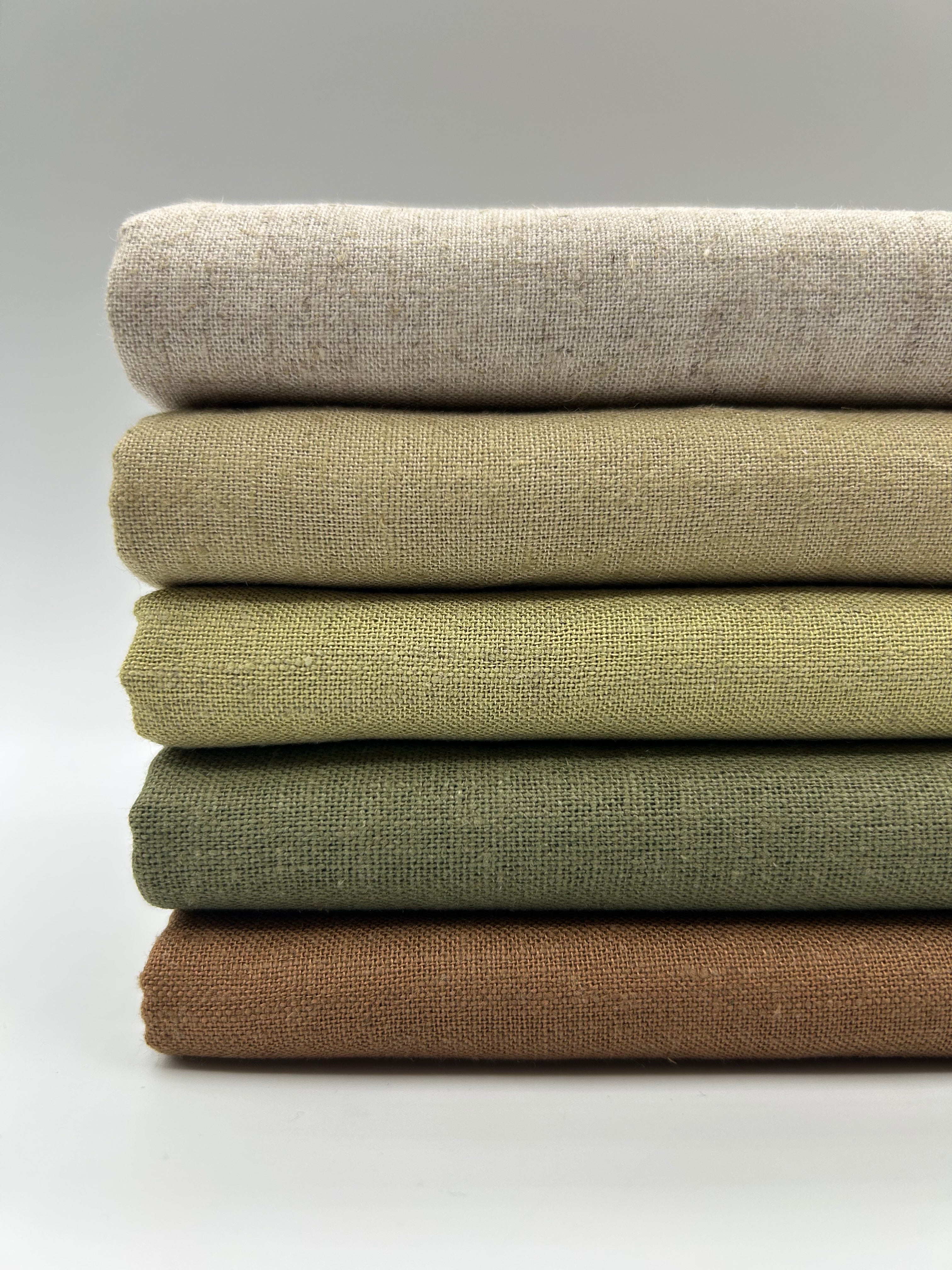 Viskon Keten Kumaş - Kahve