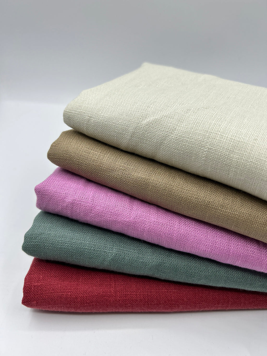 %100 Ham Keten Kumaş - Zümrüt