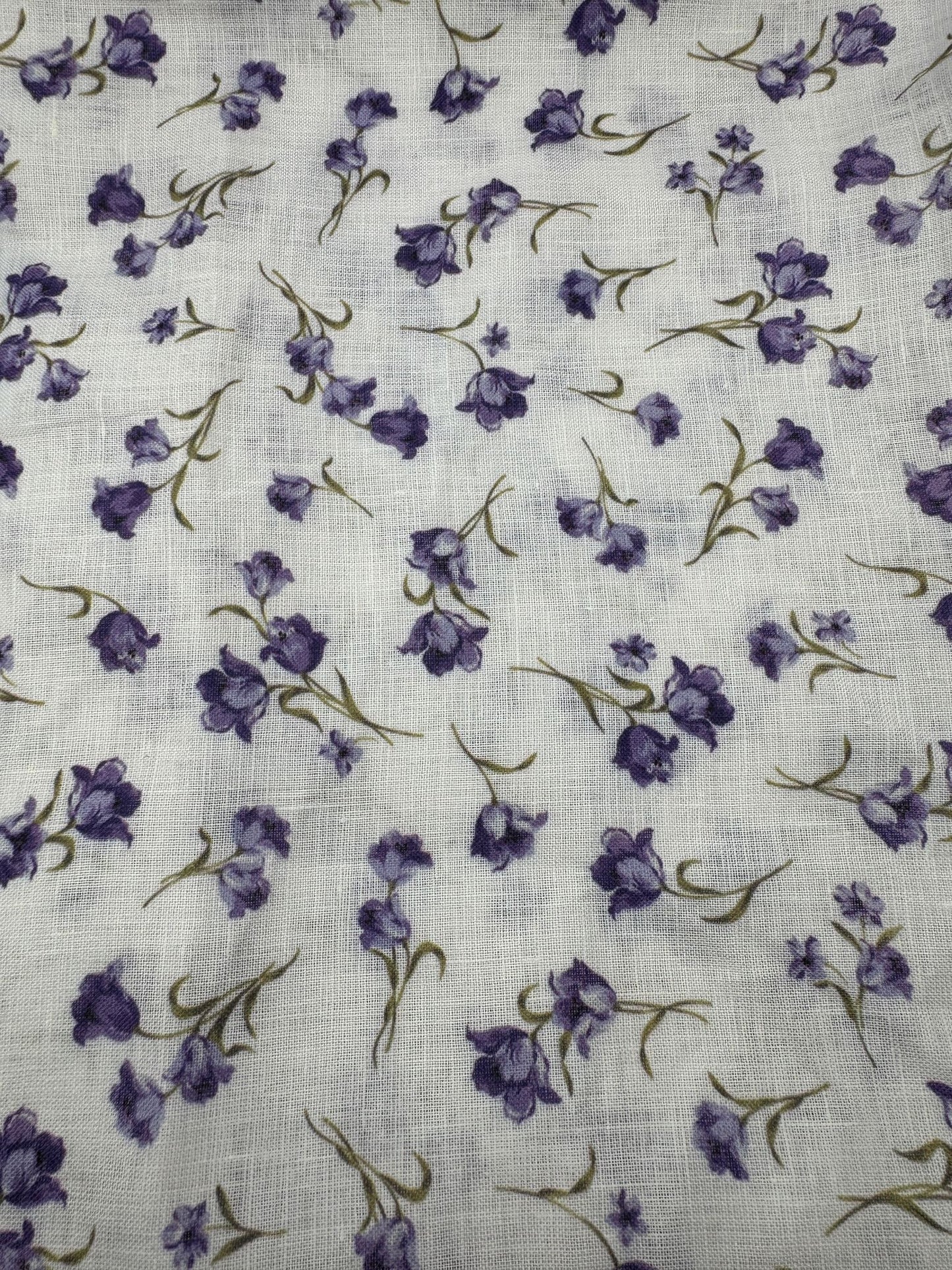 %100 Keten Kumaş - Desenli