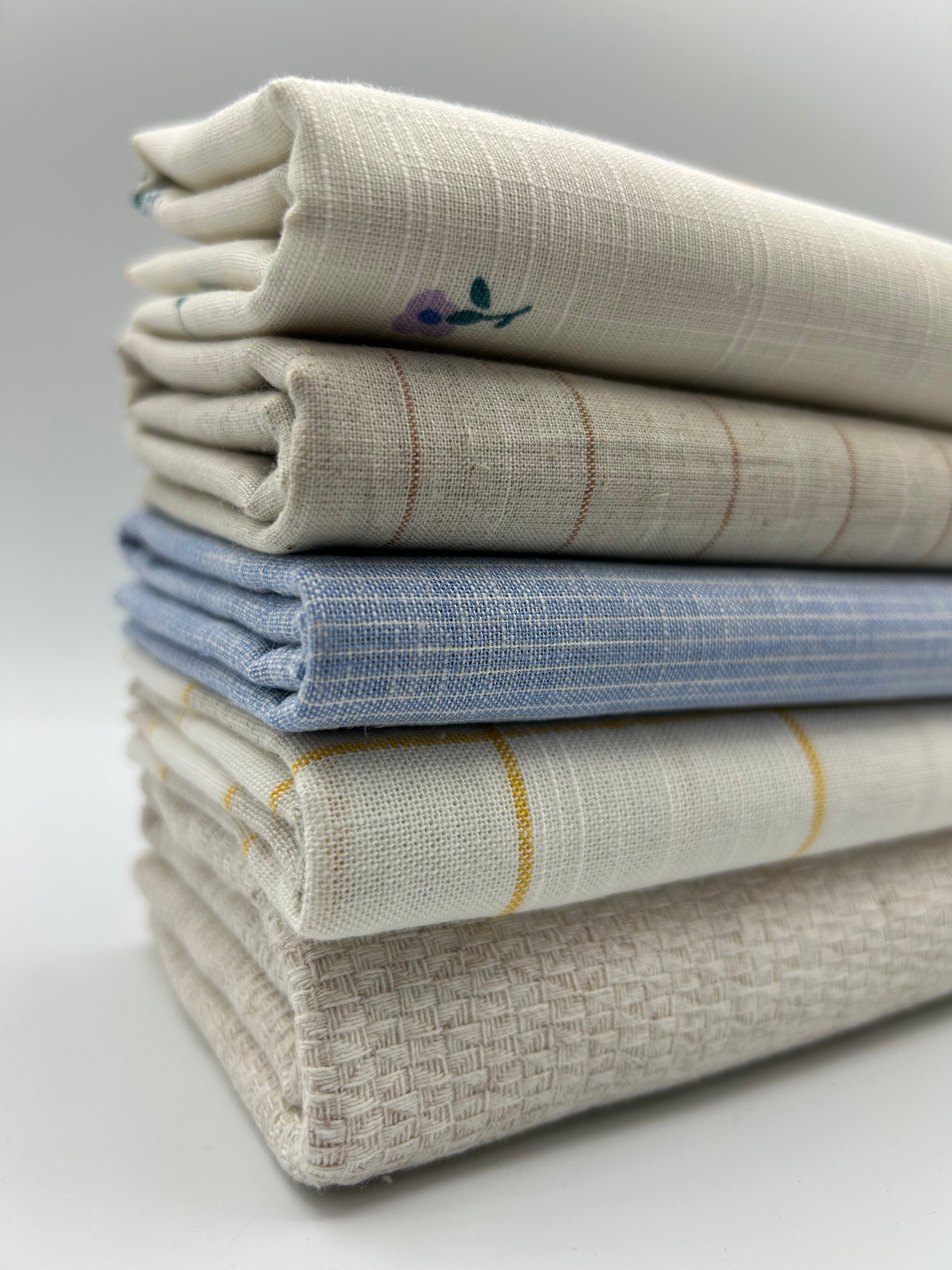 Pamuk Keten Kumaş - Kareli