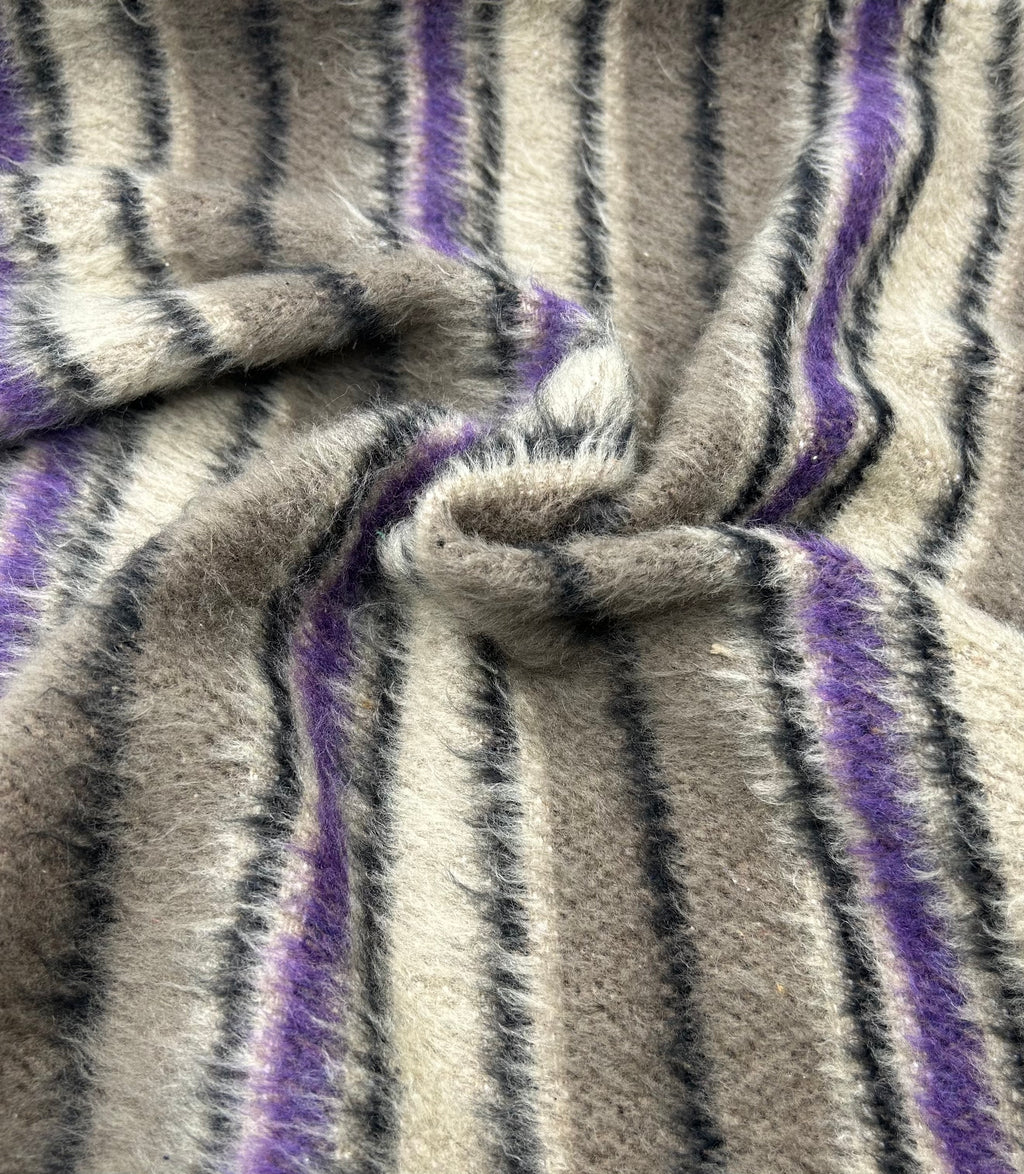 Su Fırçalı Buklet Kumaş - Bej-Mor