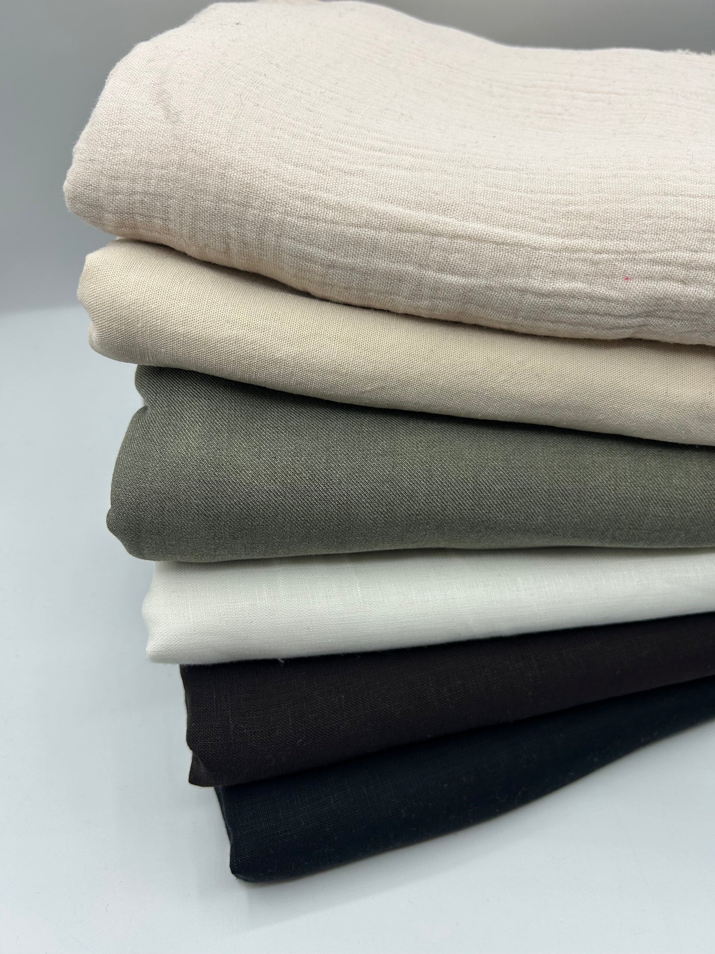 Parça Kumaş Paket 3 -%100 Keten ve Müslin Kumaşlar
