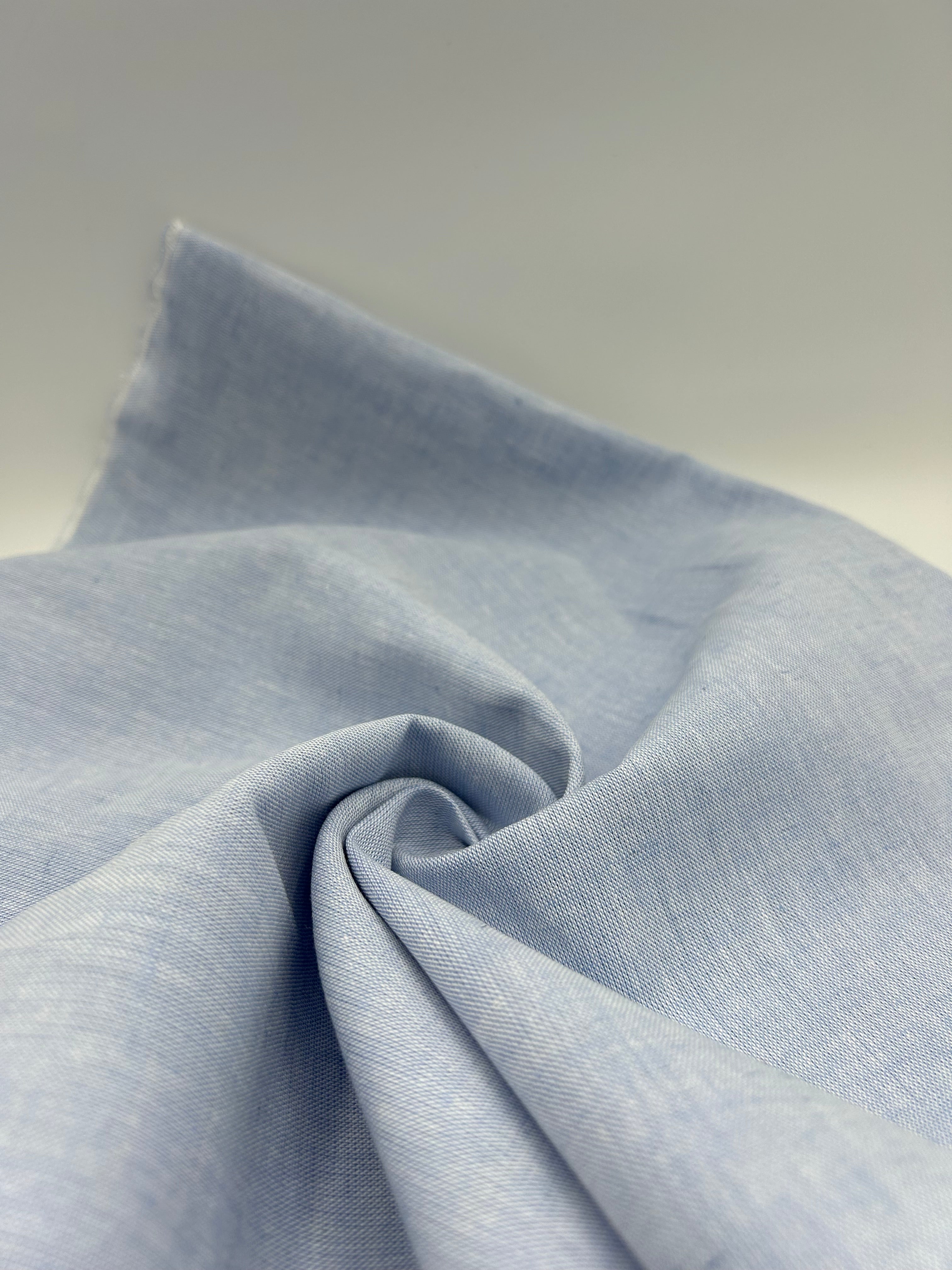 Pamuk Keten Kumaş - Mavi