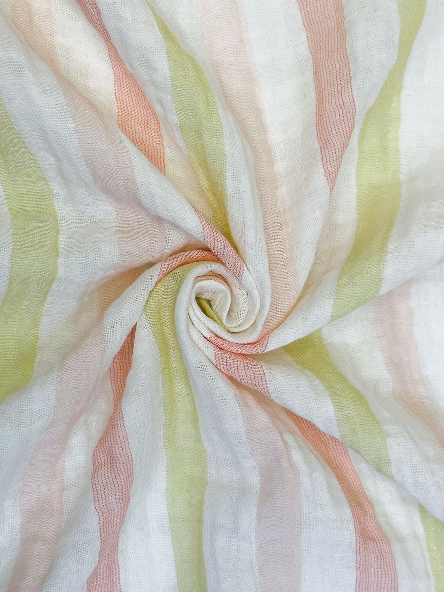 ÇİZGİLİ %100 PAMUK ÇİFT KATLI MÜSLİN KUMAŞ