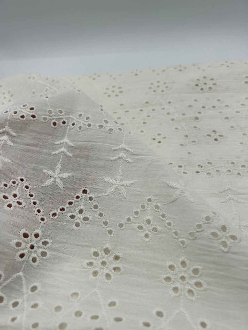 %100 Pamuk Brode Fisto - Ekru