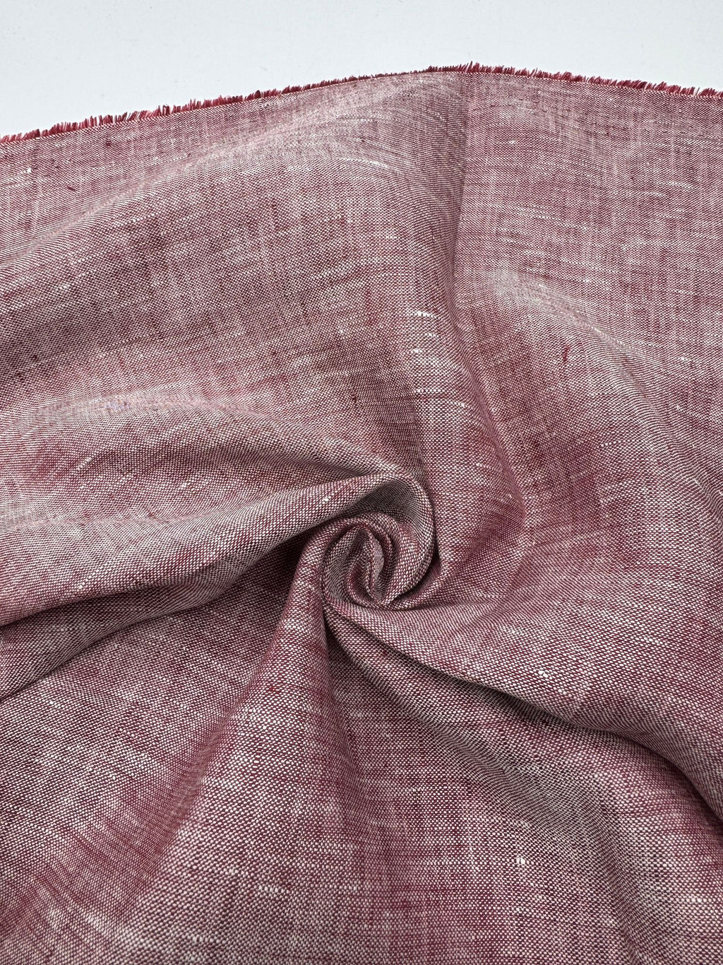 %100 Keten Kumaş – Melanj Vişne