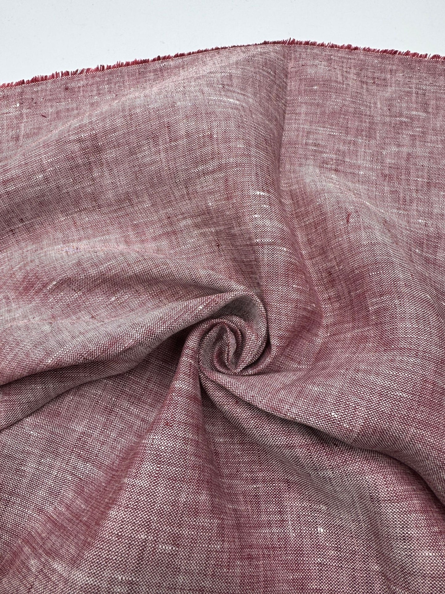 %100 Keten Kumaş – Melanj Vişne