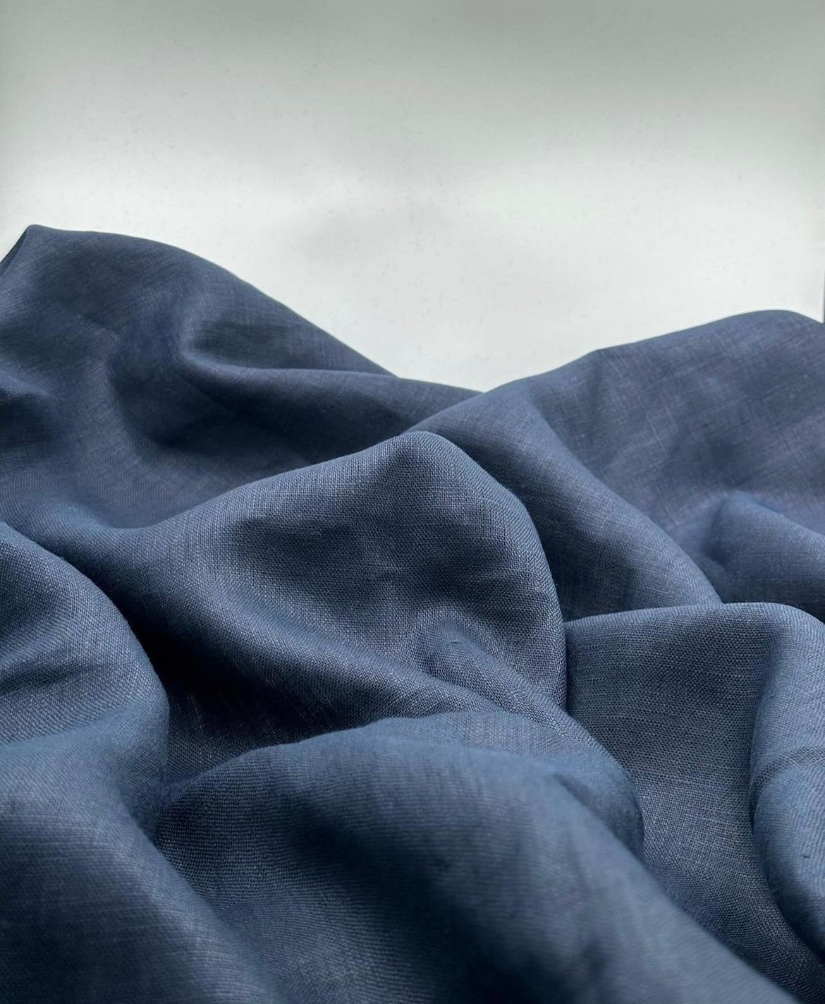 %100 Keten Kumaş – Lacivert