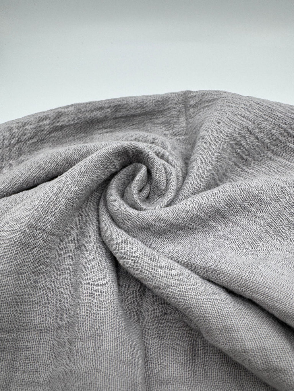2 Katlı Müslin Kumaş - Açık Gri