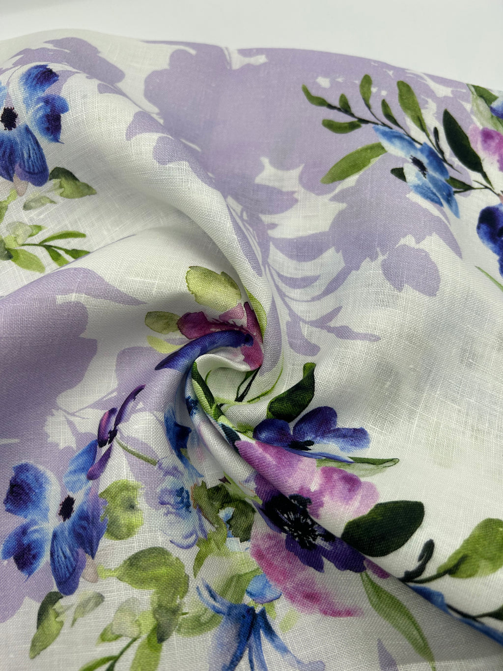 %100 Keten Kumaş - Desenli