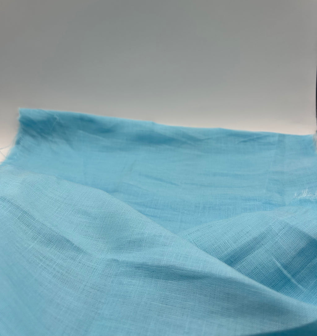 %100 Keten Kumaş – Turkuaz