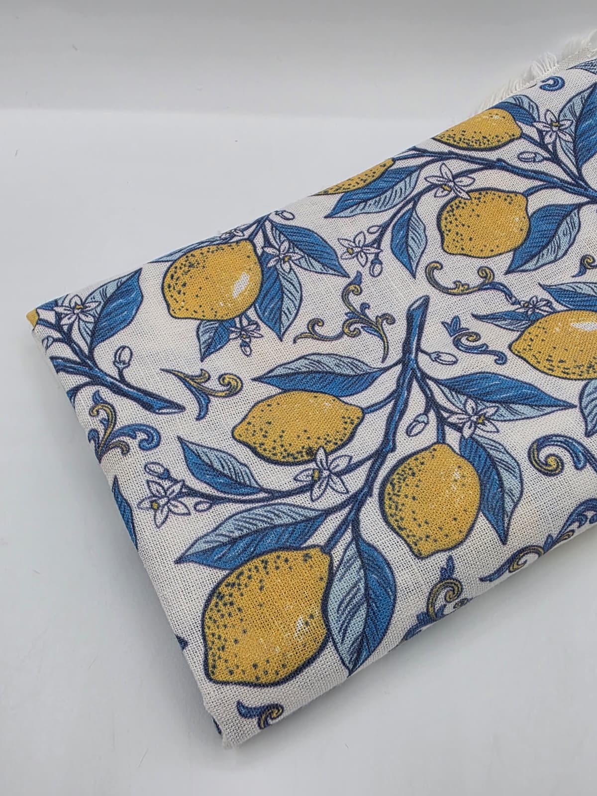Desenli Pamuk Keten - Lemon