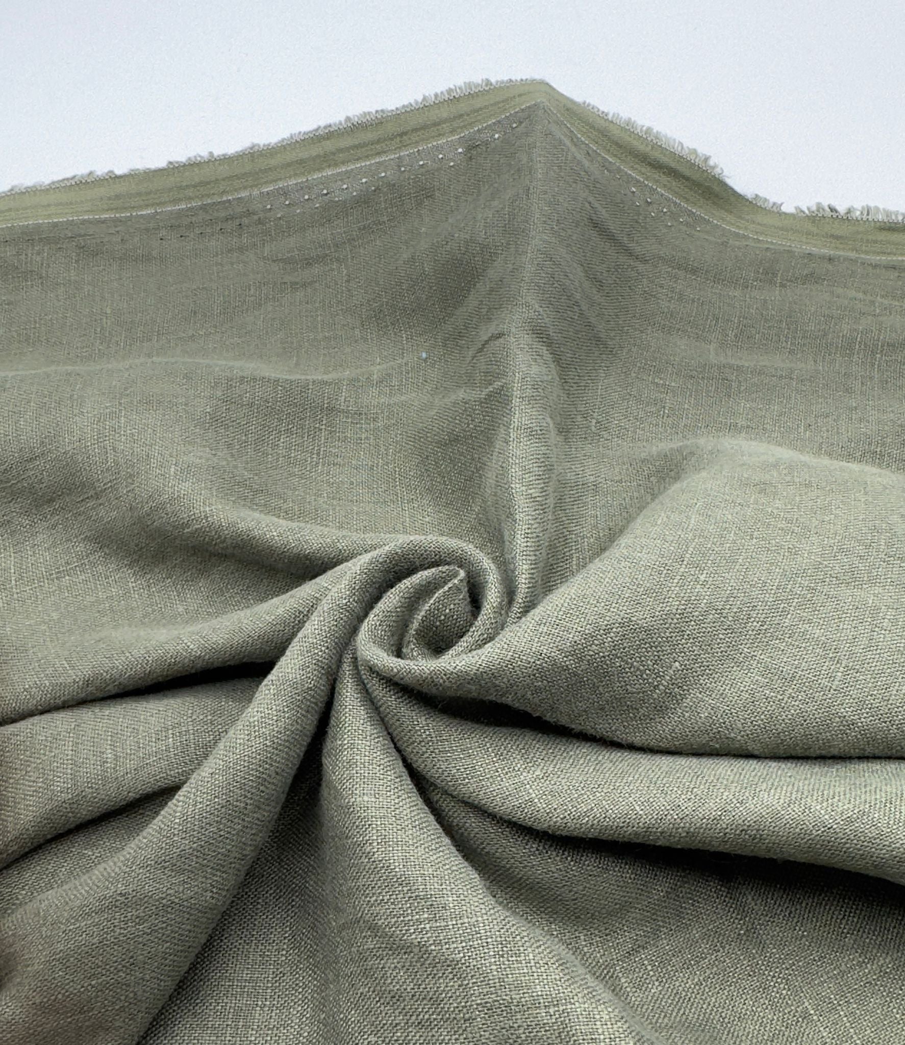 %100 Keten Kumaş – Haki