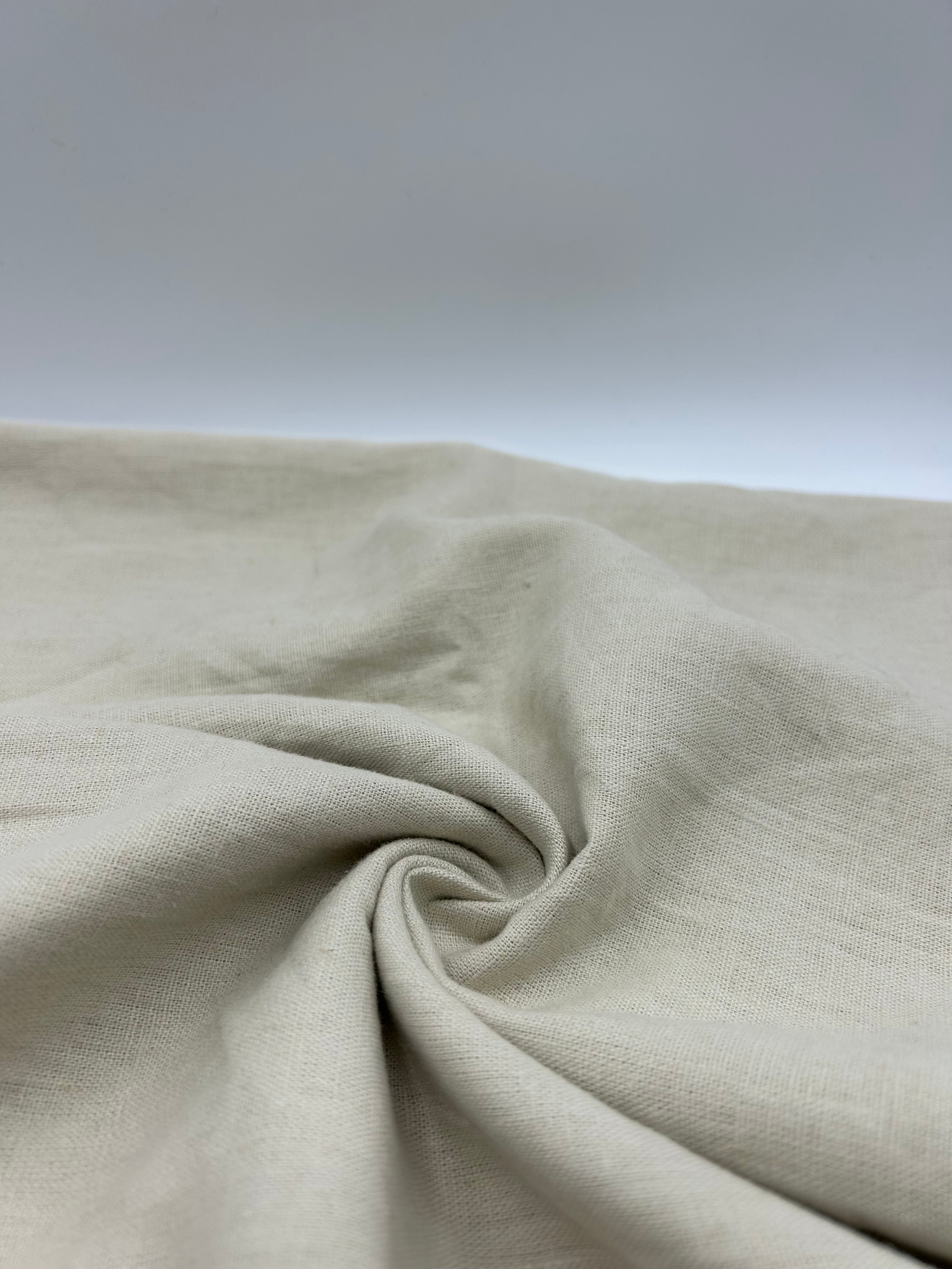 Pamuk Keten Kumaş - Krem