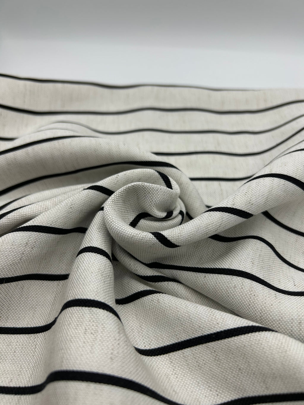 Viskon Keten Kumaş - Çizgili