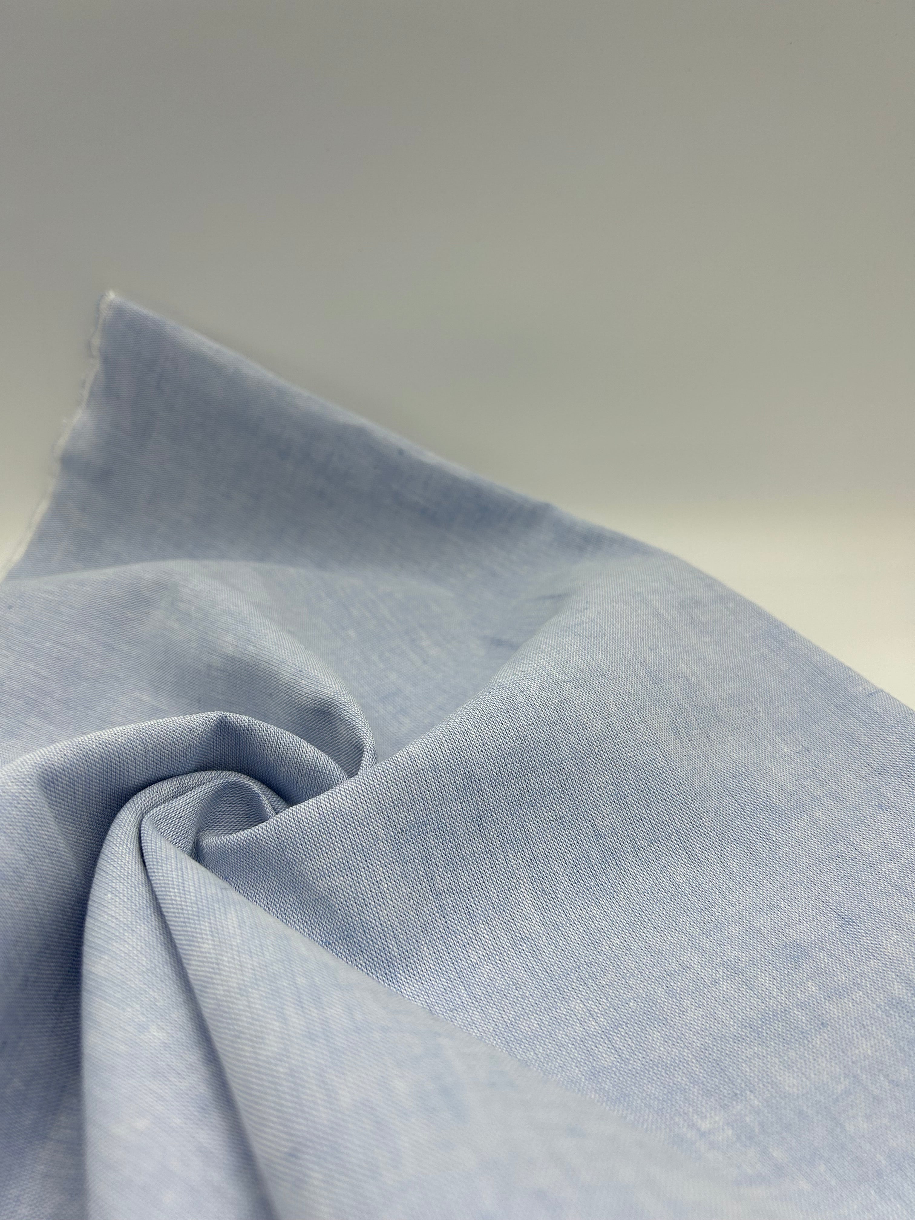 Pamuk Keten Kumaş - Mavi