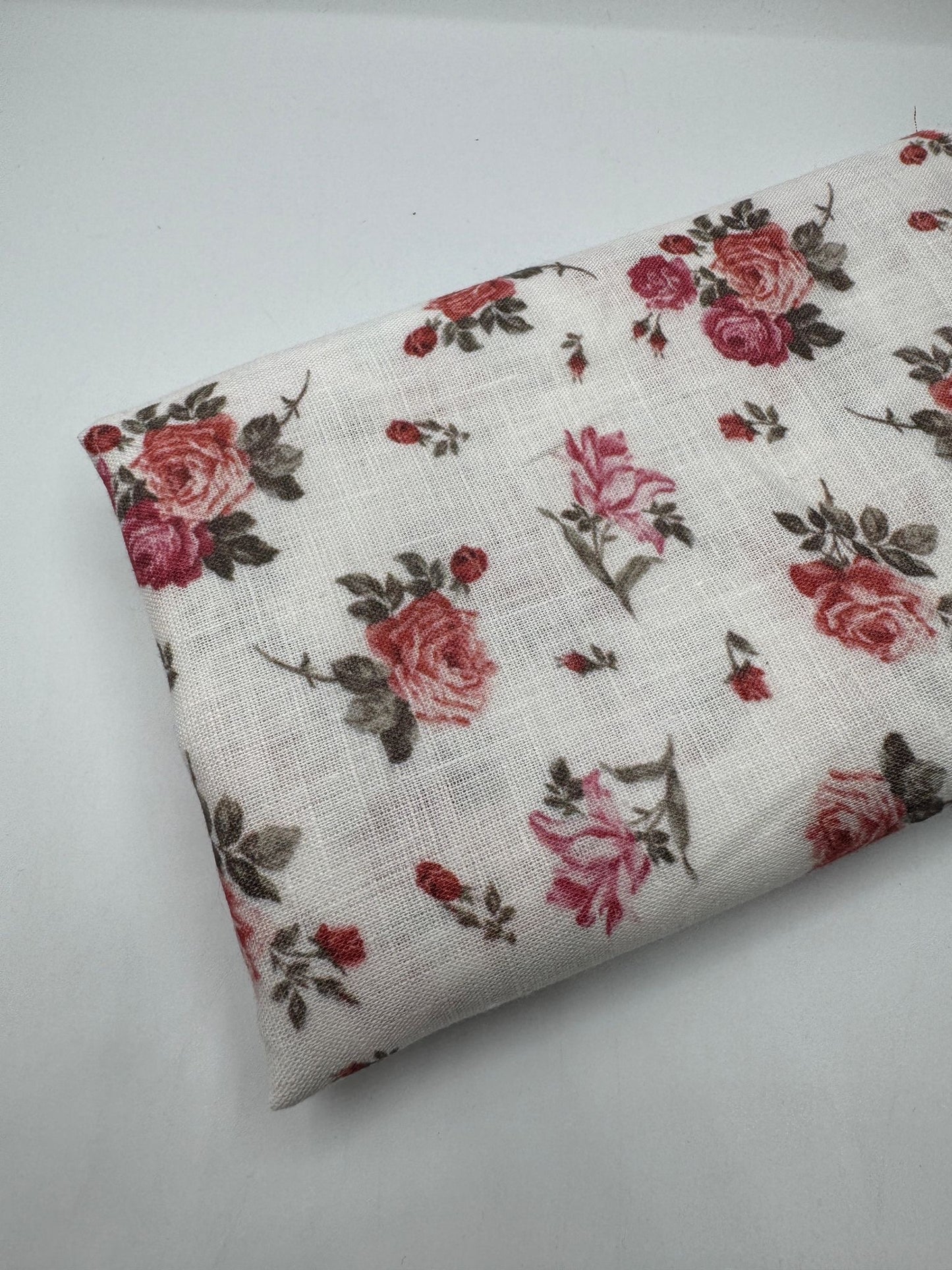 %100 Keten Kumaş - Desenli