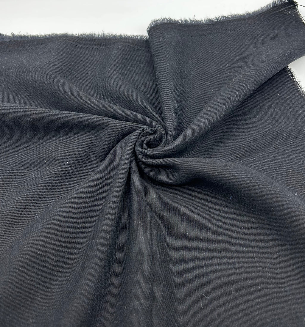 Viskon Keten Kumaş - Siyah