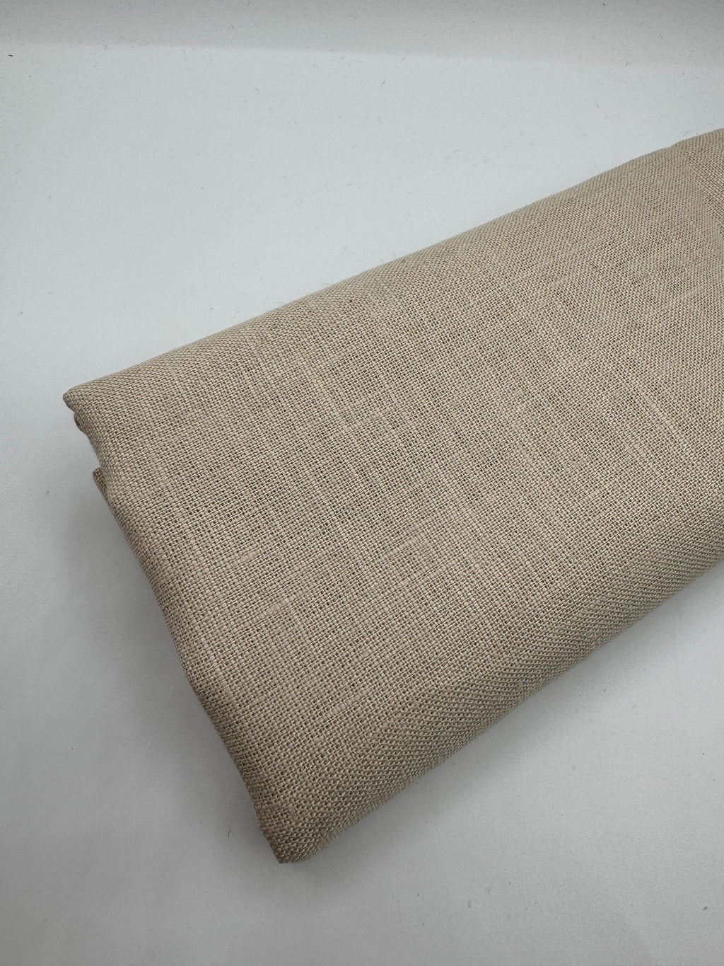 %100 Keten Kumaş – Koyu Krem