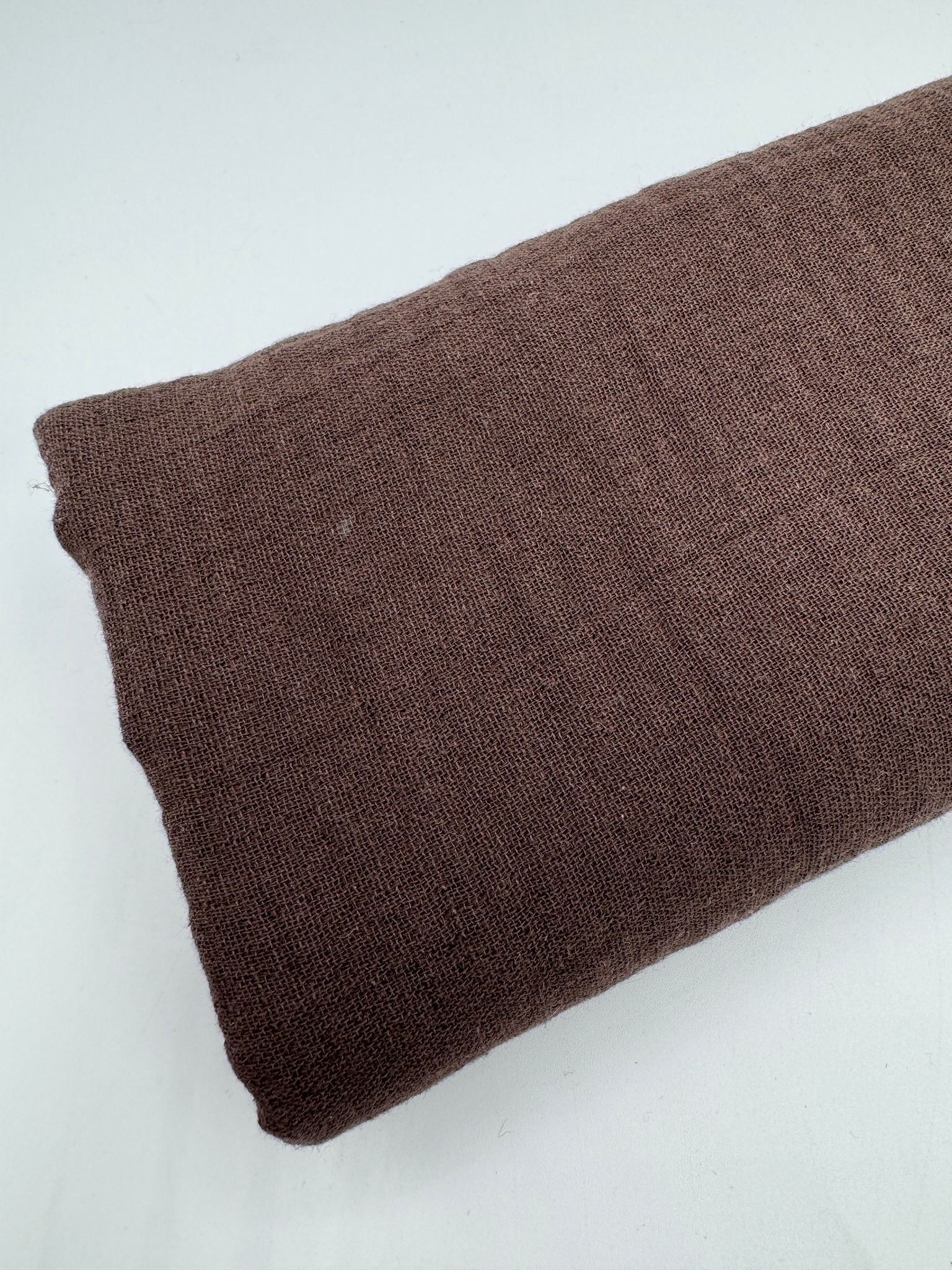 2 Katlı Müslin Kumaş - Kahve