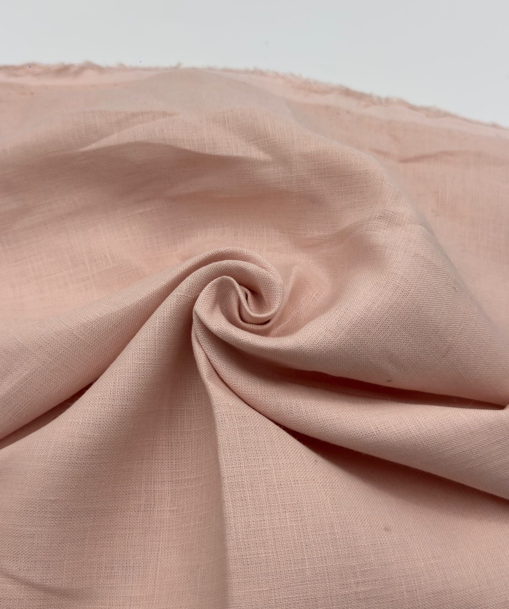 %100 Keten Kumaş – Pudra Pembe