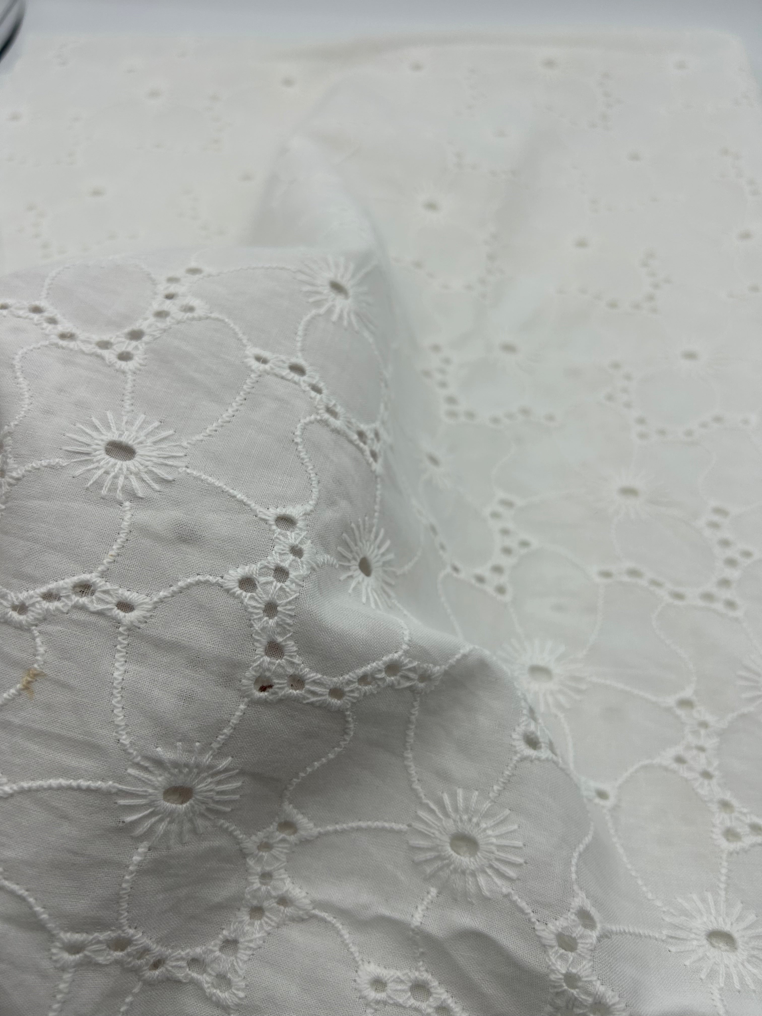 %100 Pamuk Brode Fisto - Ekru