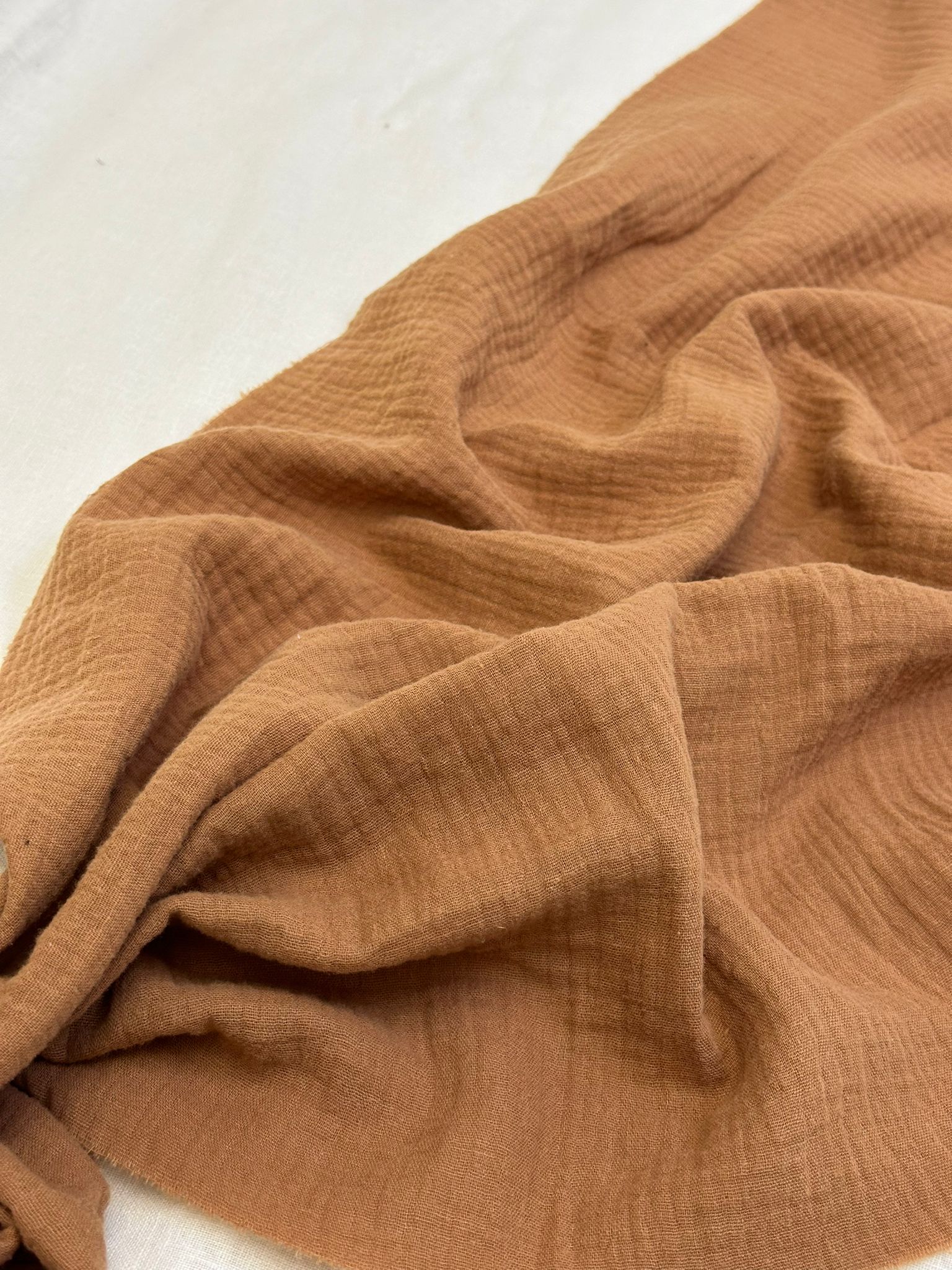 2 Katlı Müslin Kumaş - Camel