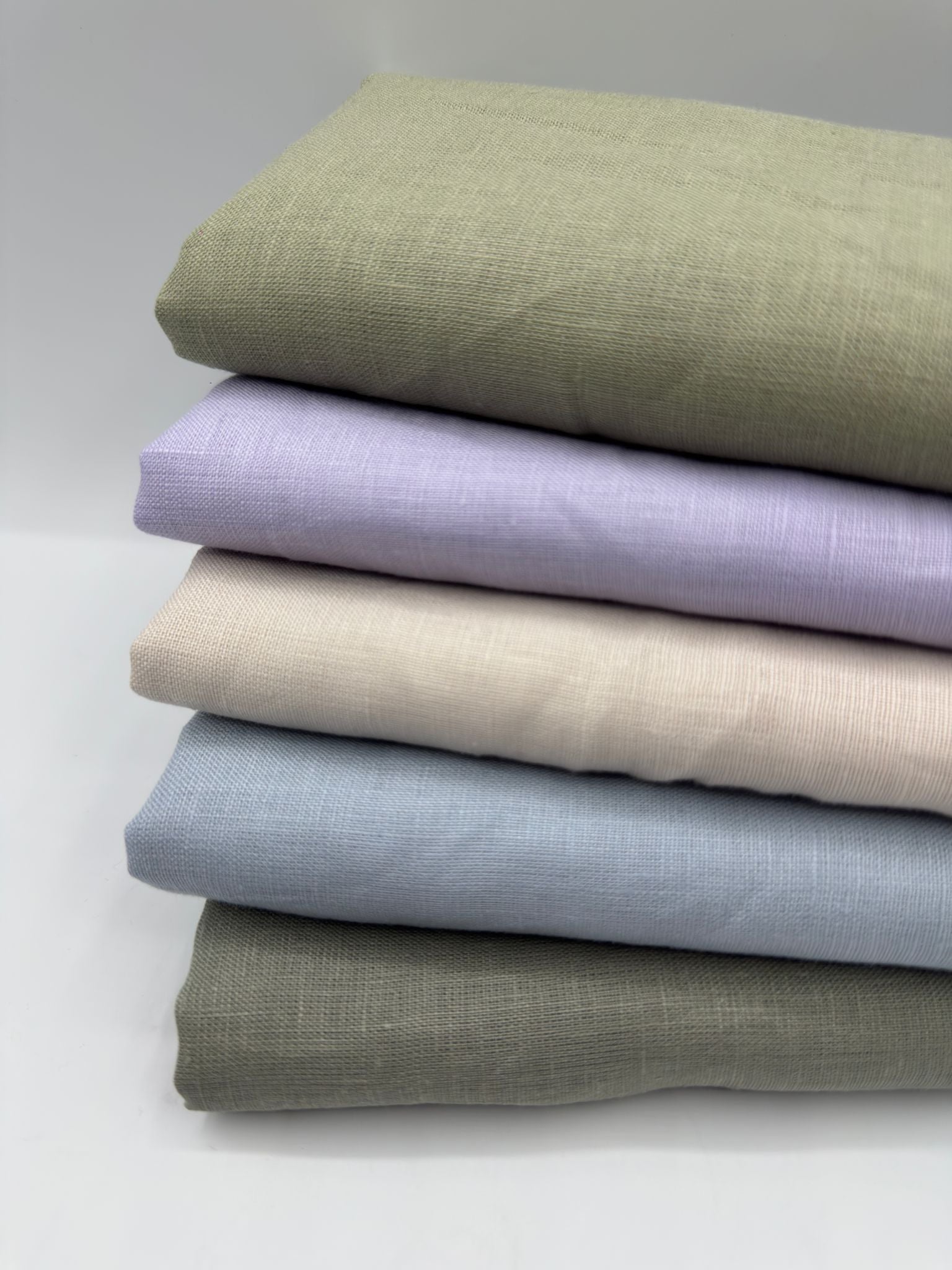 %100 Keten Kumaş – Soft Mavi