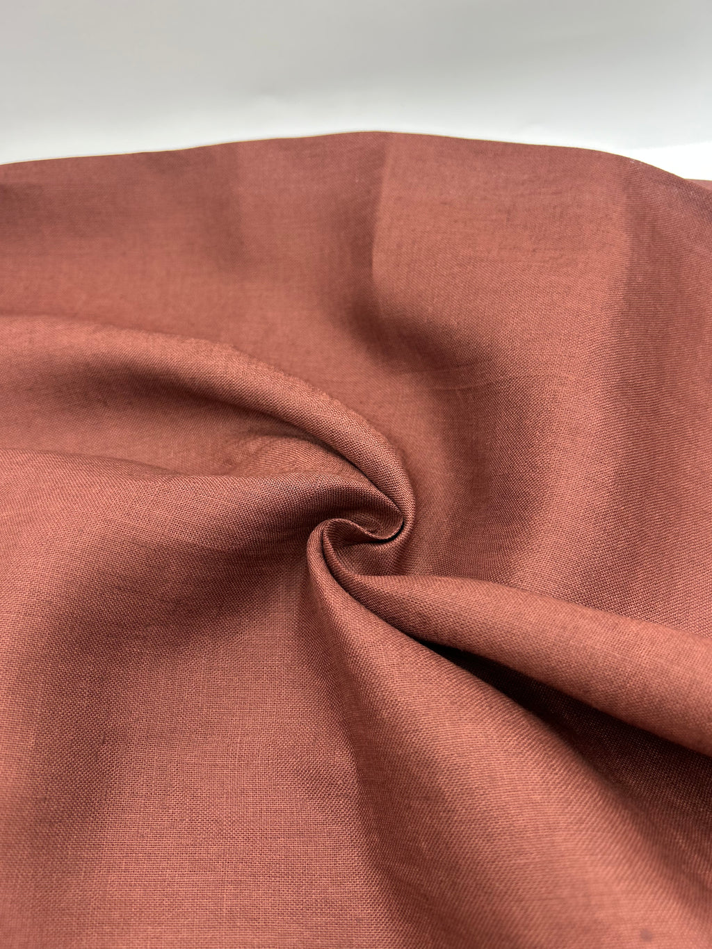 %100 Keten Kumaş – Terracotta