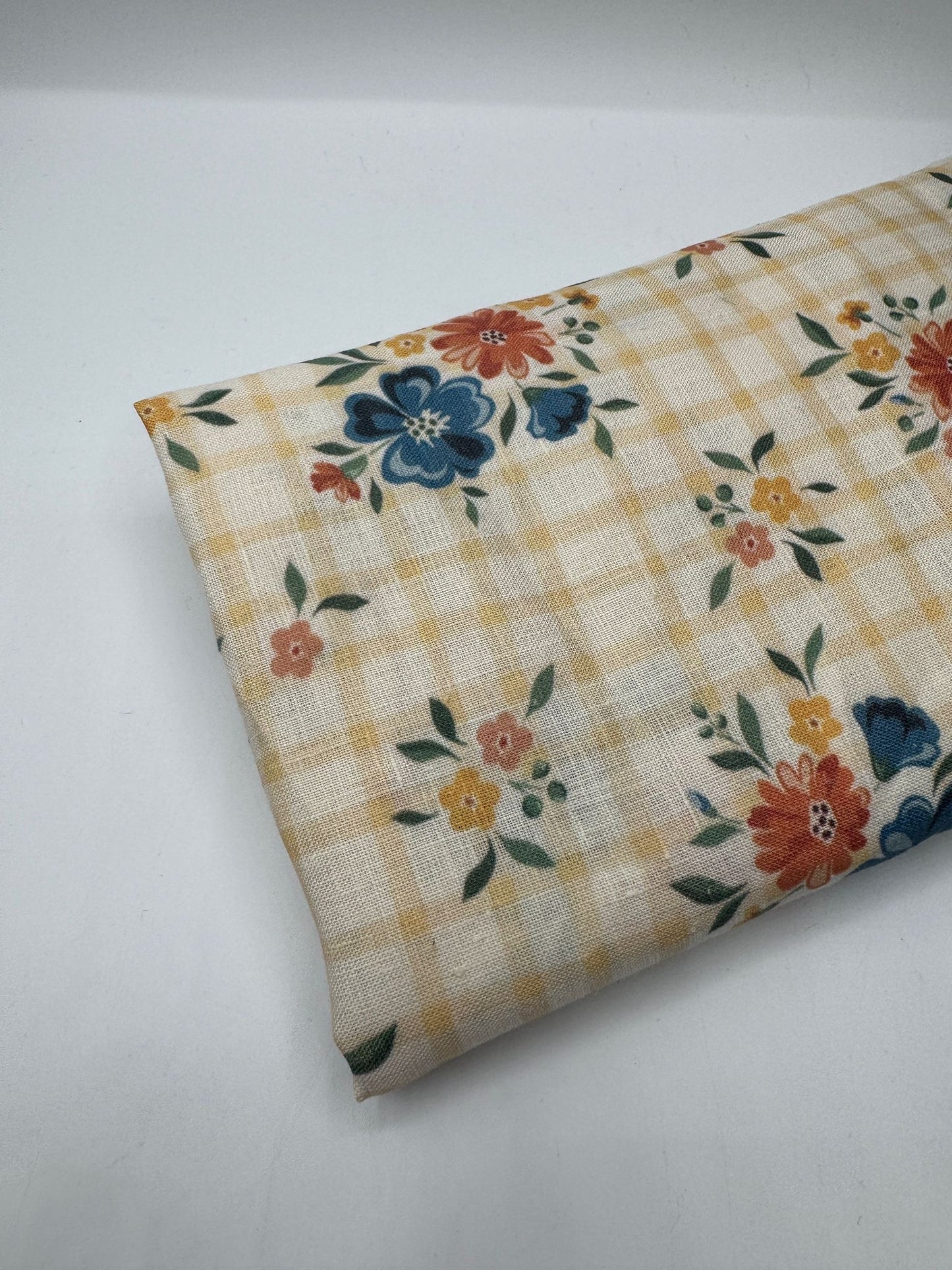 %100 Keten Kumaş - Desenli