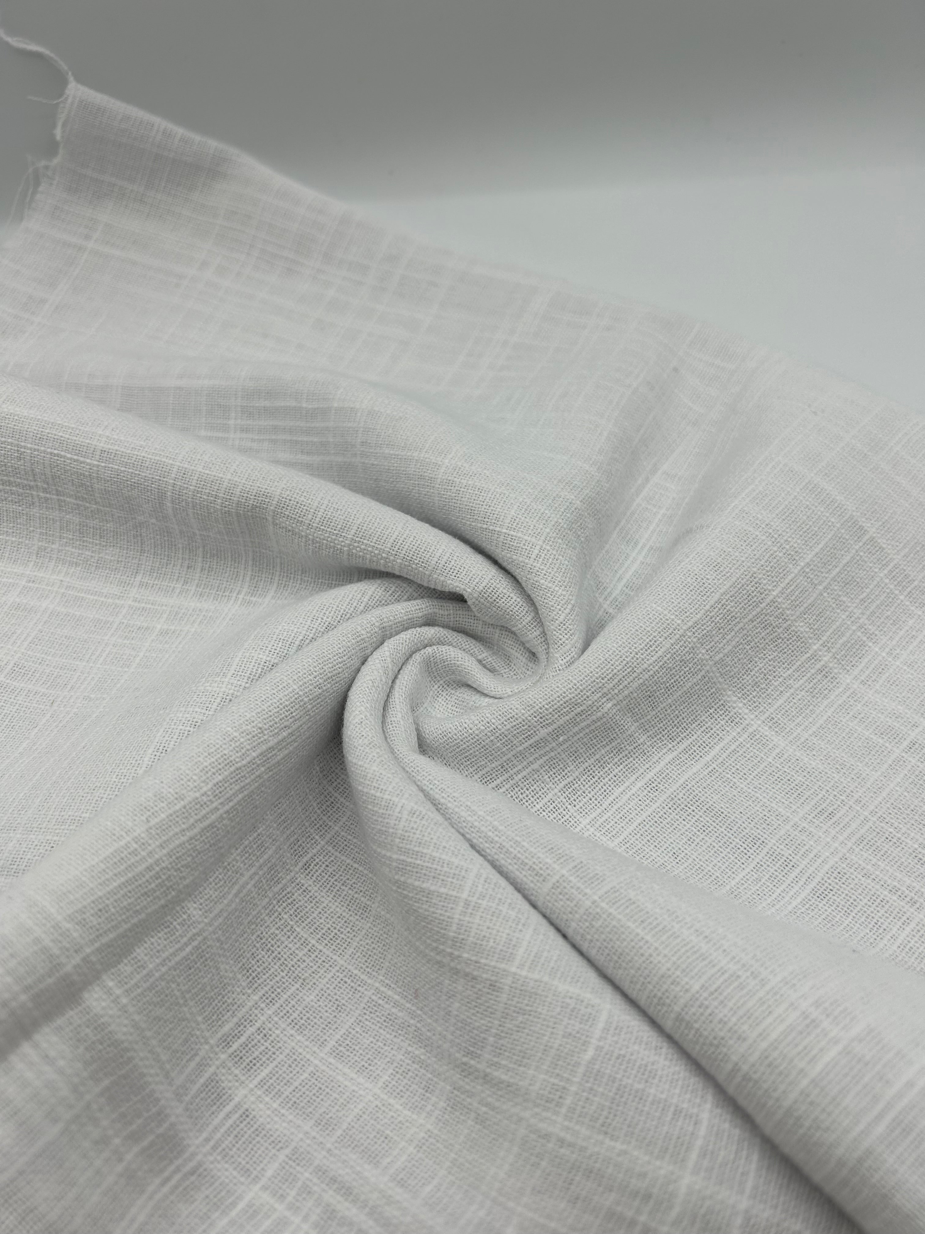 Pamuk Keten Kumaş - Beyaz