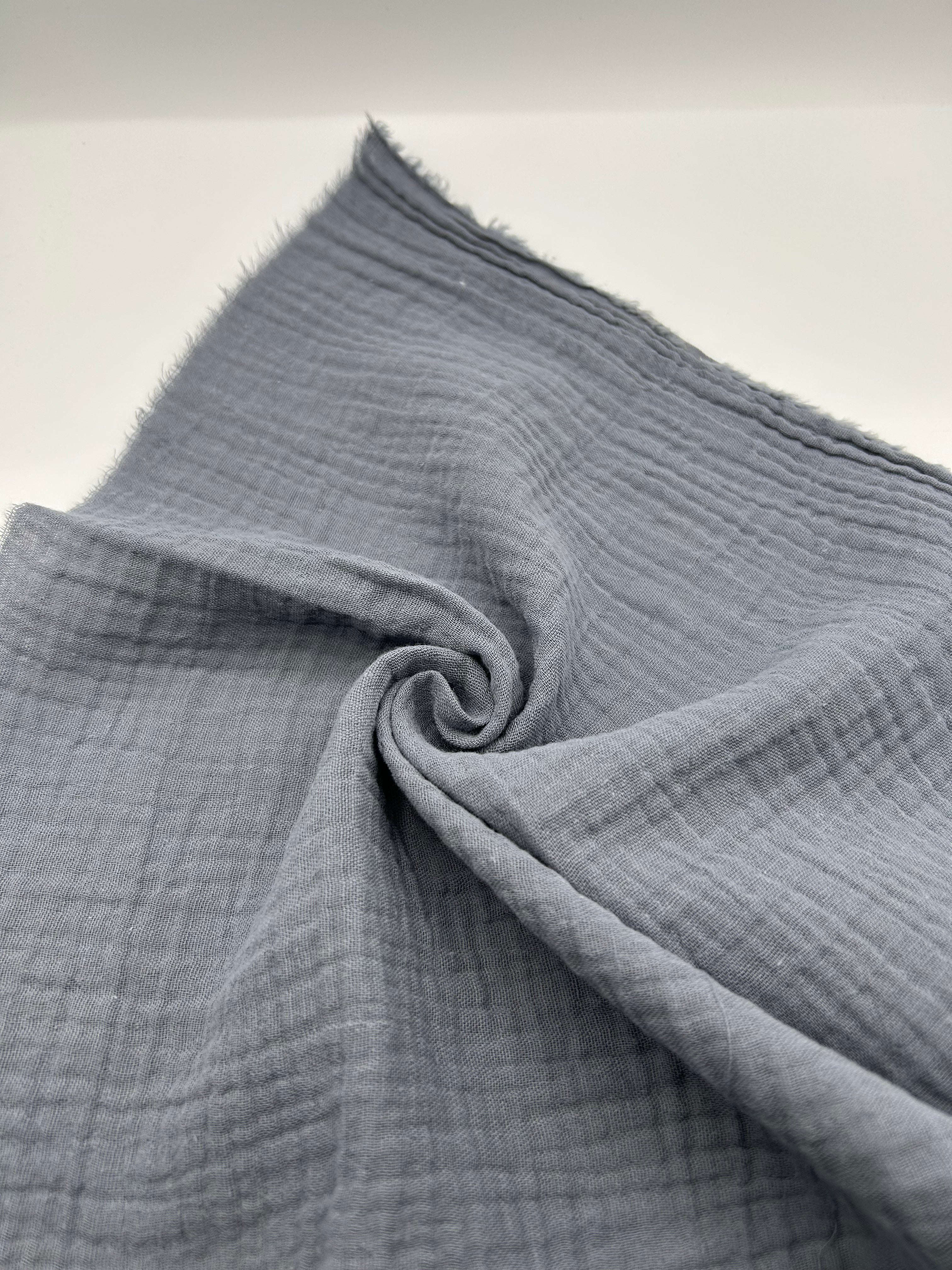 2 Katlı Müslin Kumaş - Gri