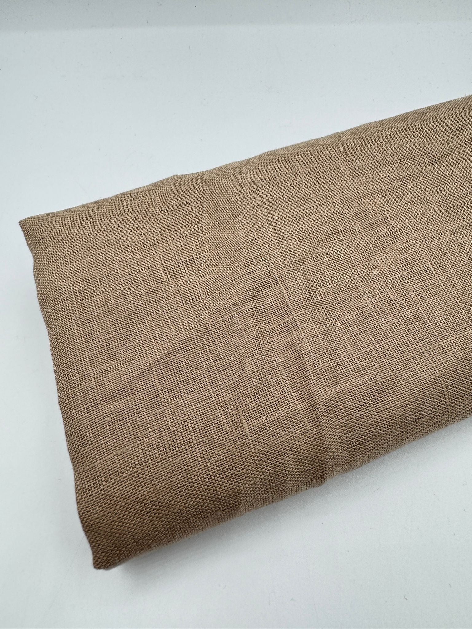 %100 Keten Kumaş – Karamel