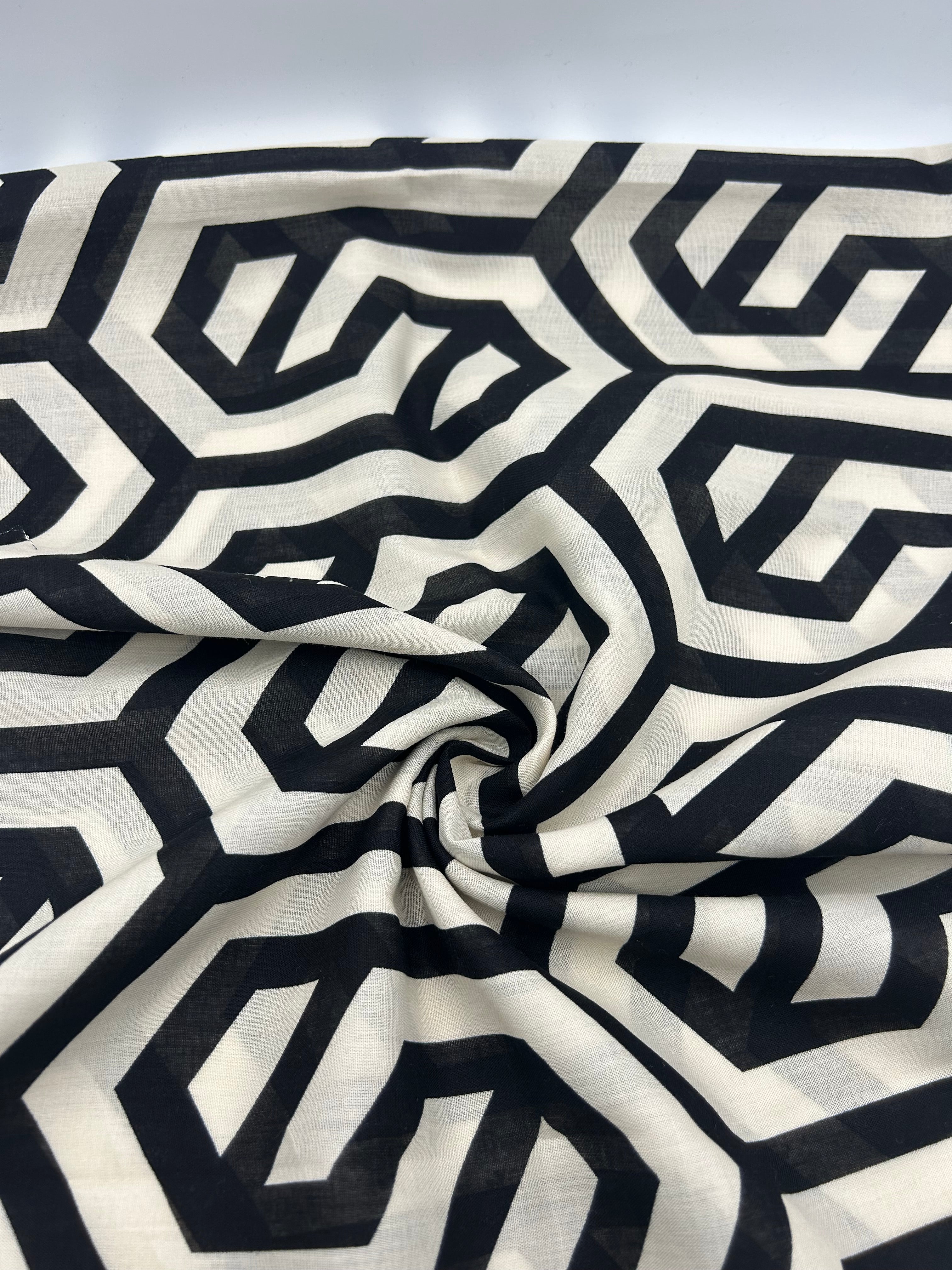 %100 Pamuk Vual Kumaş - Desenli