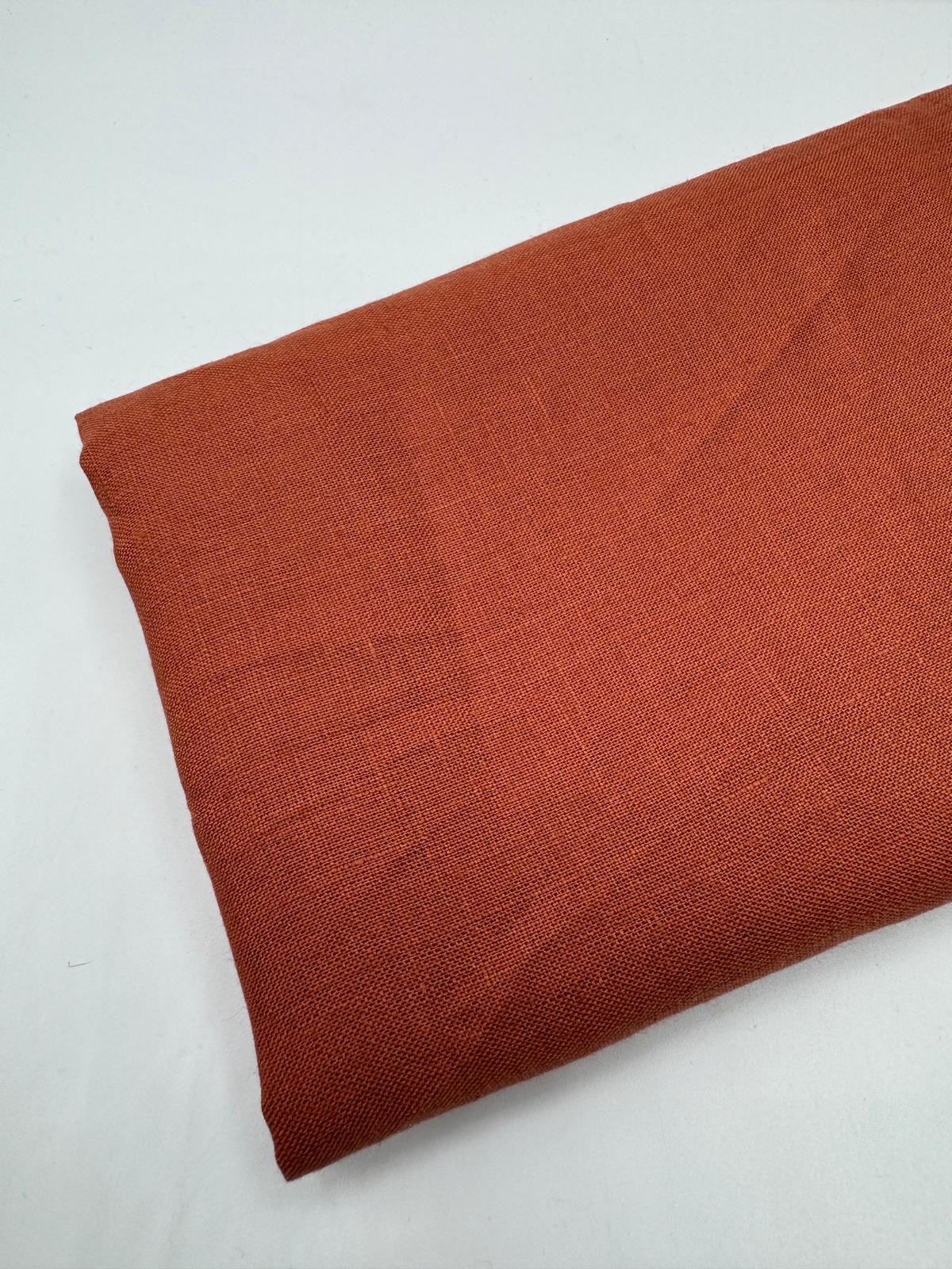 %100 Keten Kumaş – Kiremit