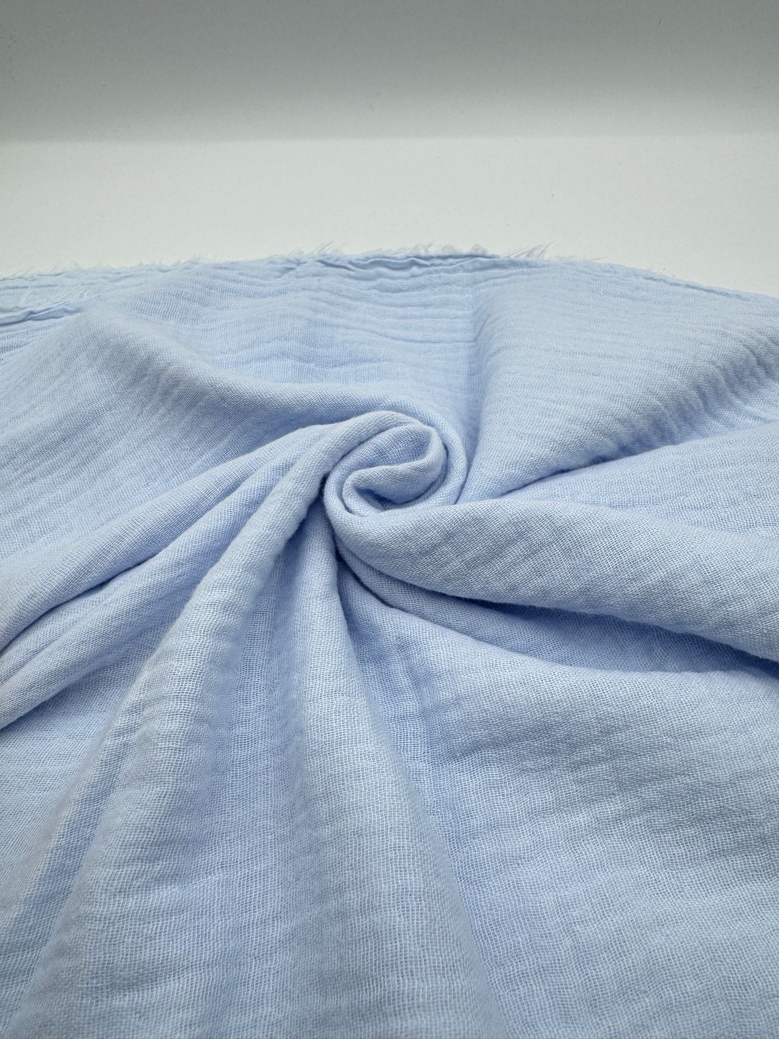 2 Katlı Müslin Kumaş - Bebe Mavi