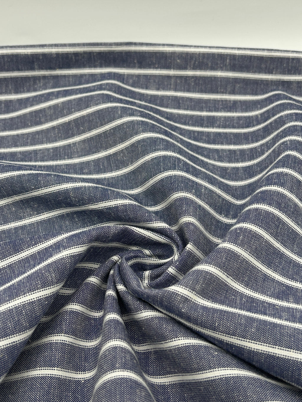 Pamuk Keten Kumaş - Jean Çizgili