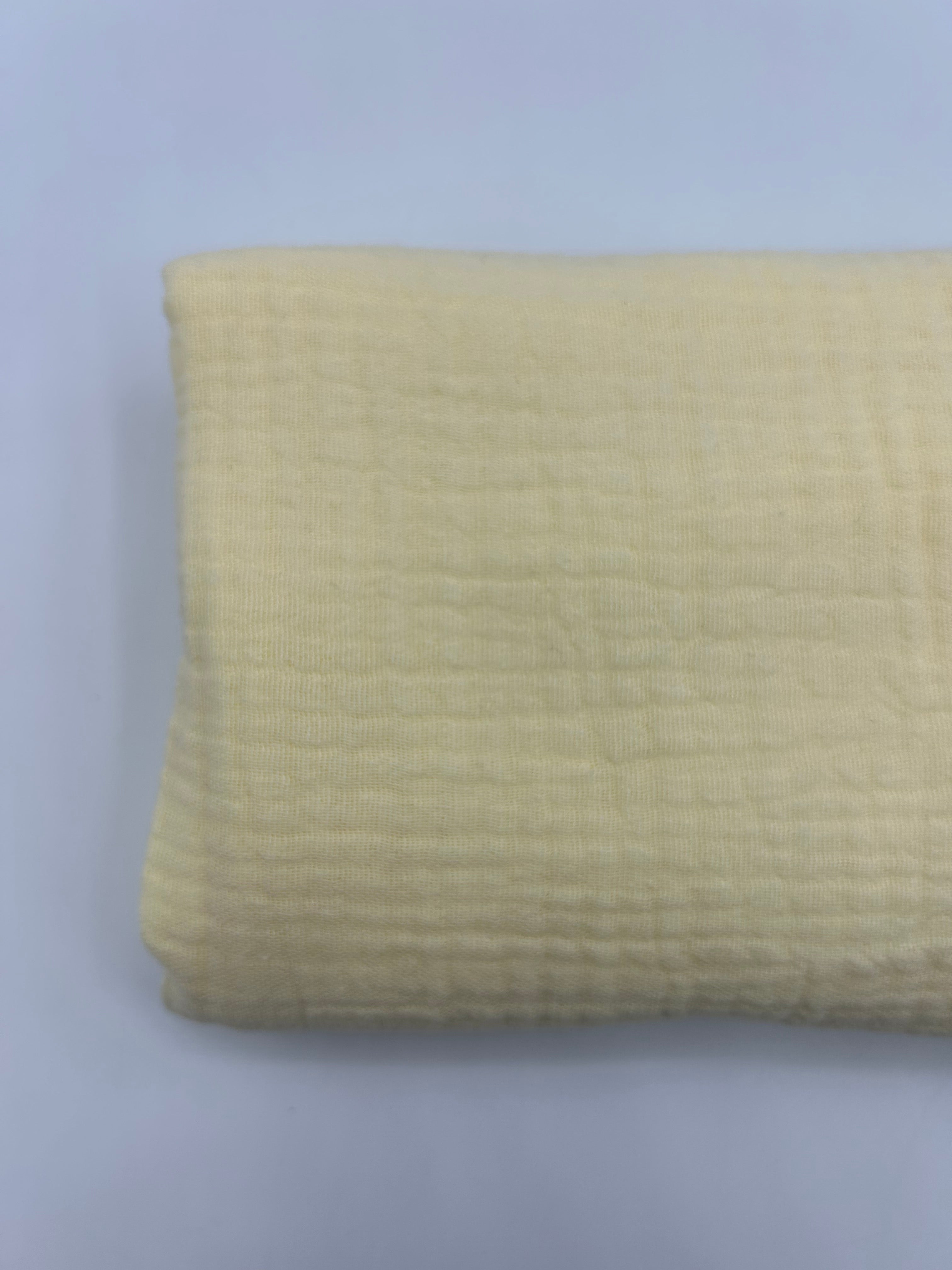 2 Katlı Müslin Kumaş - Butter Yellow