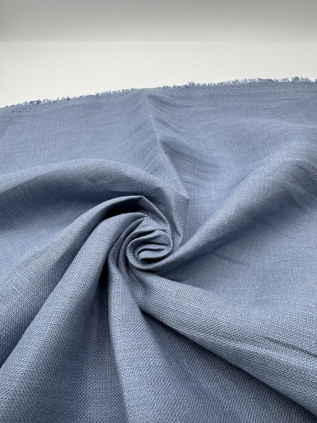%100 Keten Kumaş – Metal Mavi