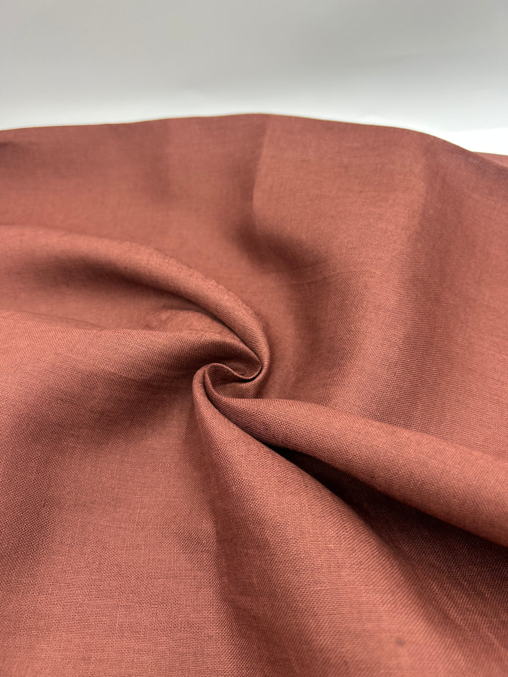 %100 Keten Kumaş – Terracotta