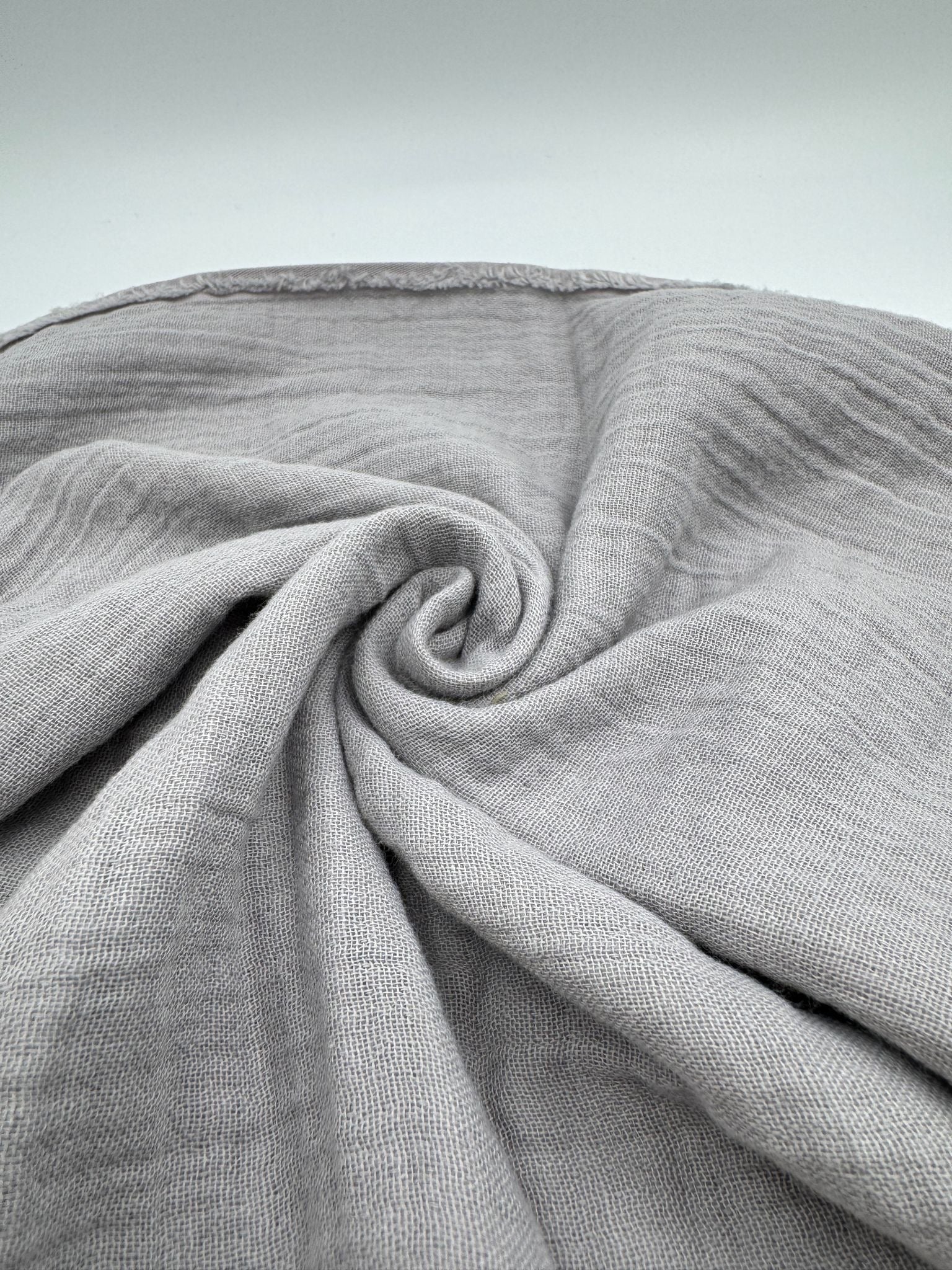 2 Katlı Müslin Kumaş - Açık Gri
