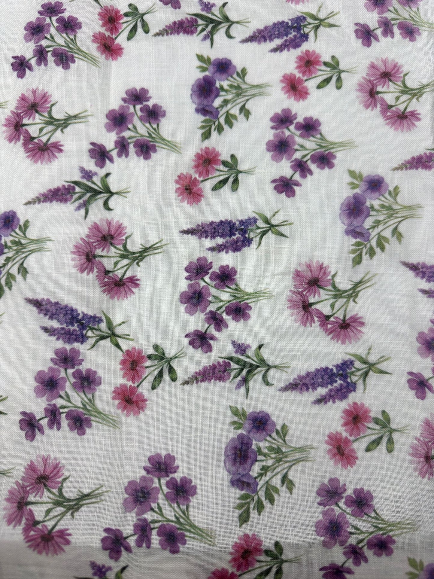 %100 Keten Kumaş - Desenli